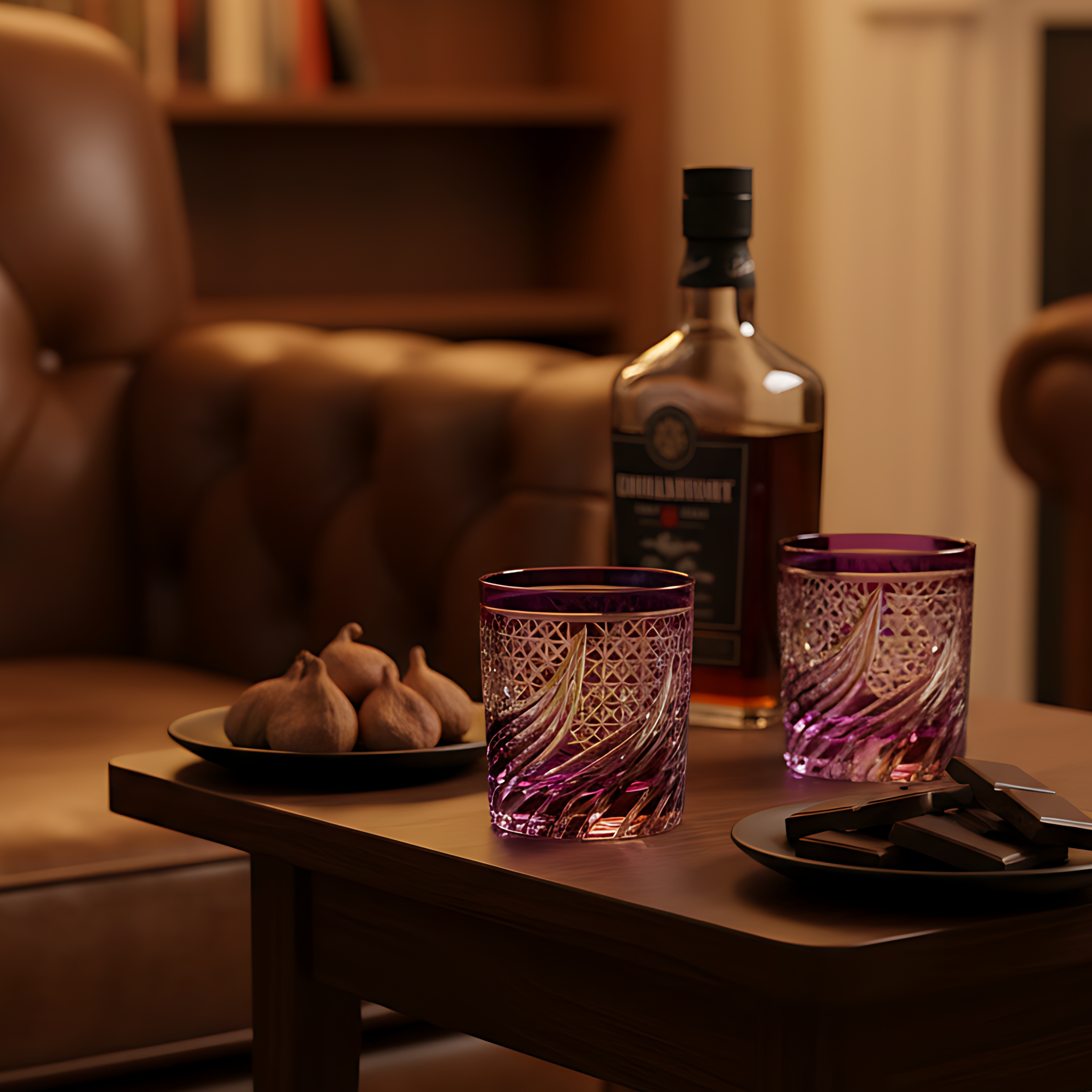 Aurora Old Fashioned Whiskey Glass - Set Of 2 - Margerie Crystal USA