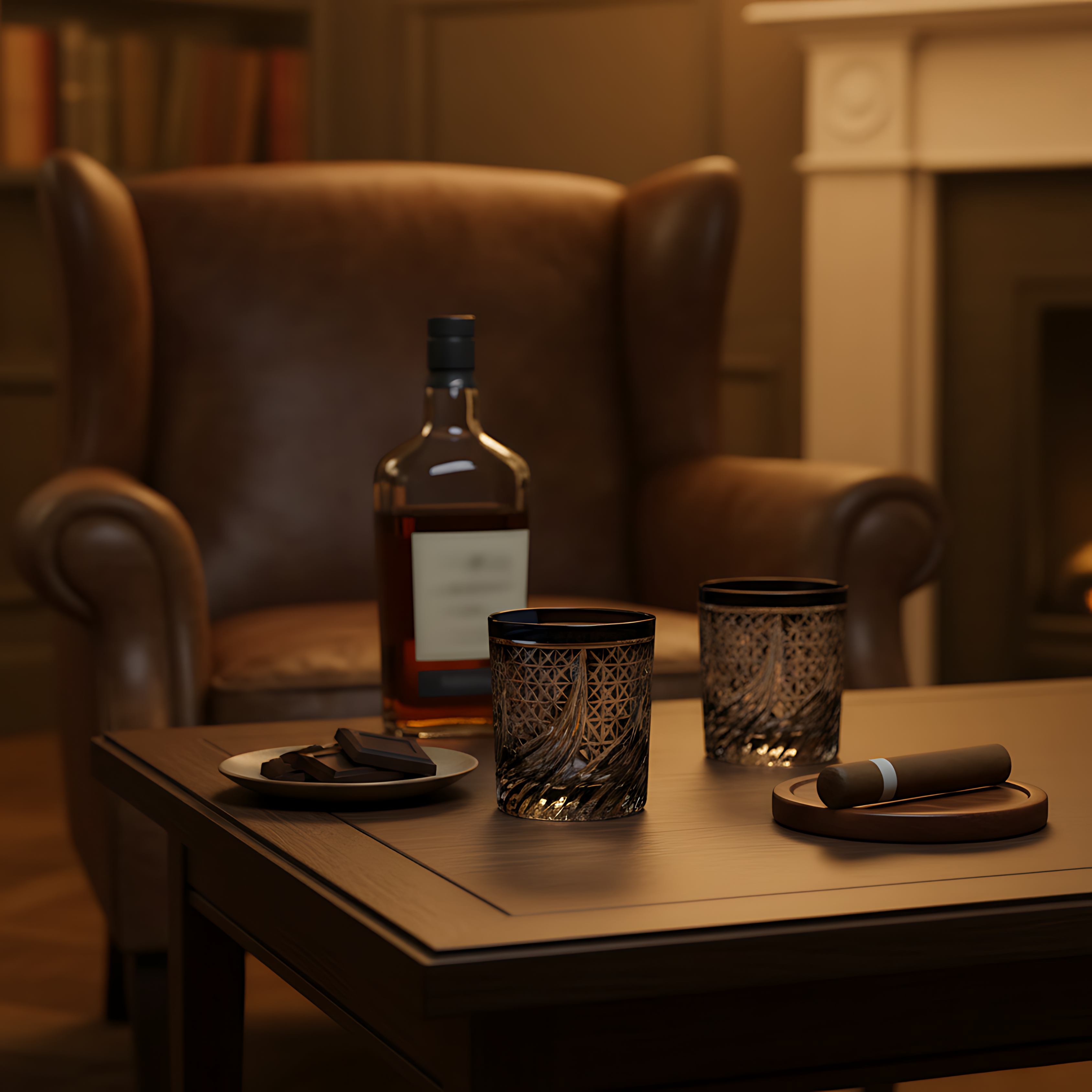 Aurora Old Fashioned Whiskey Glass - Set Of 2 - Margerie Crystal USA