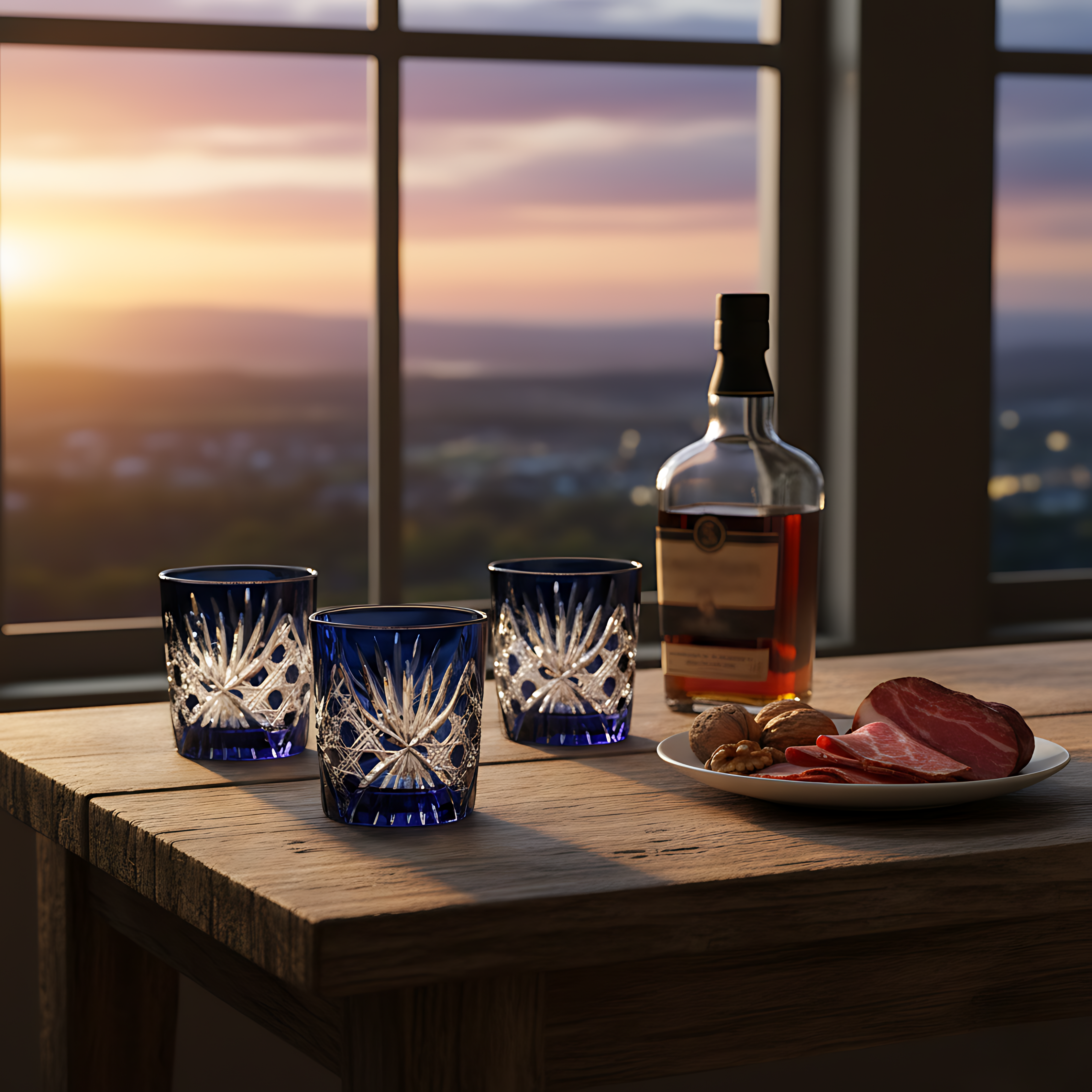 Éclat Old Fashioned Whiskey Glass - Set Of 2 - Margerie Crystal USA