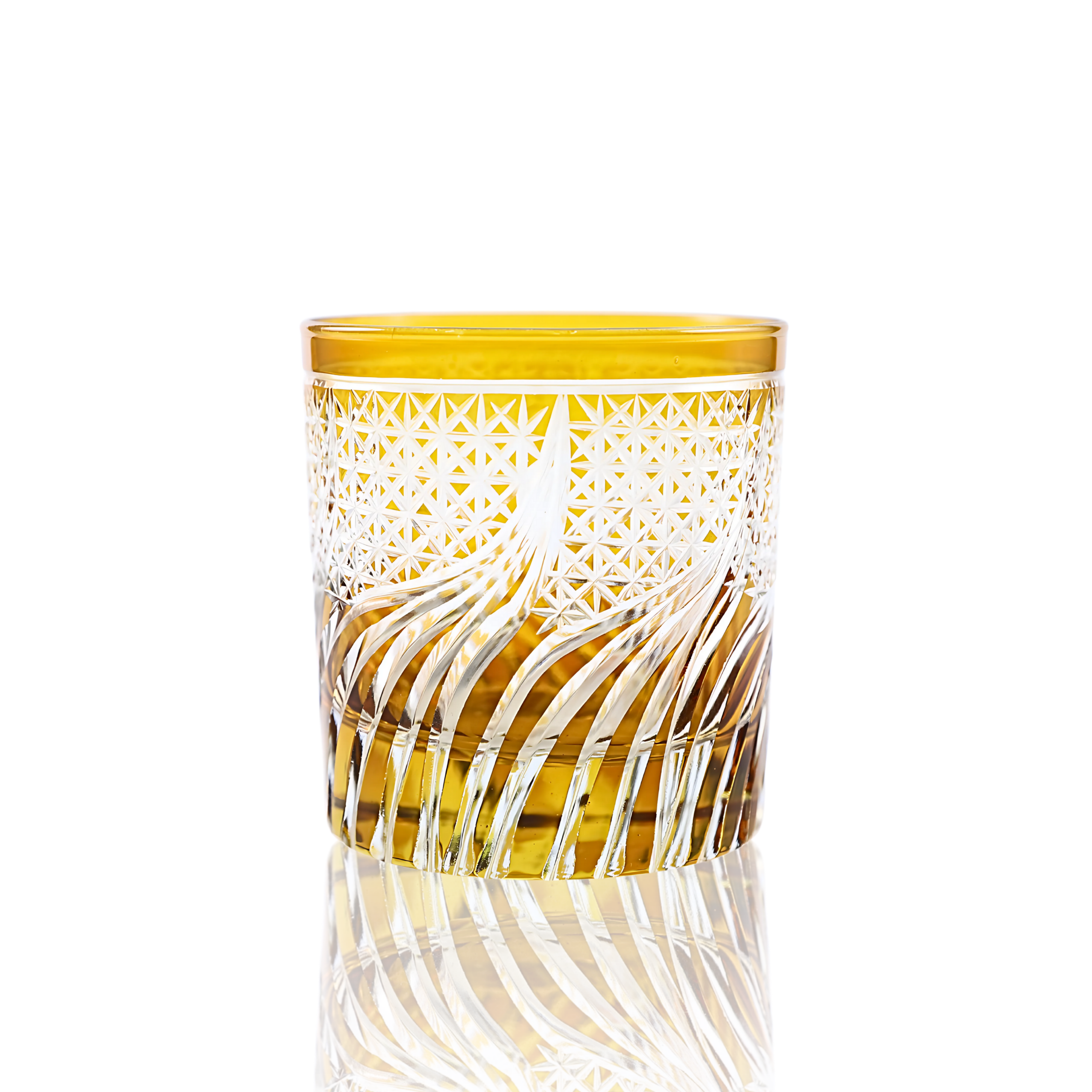 Aurora Old Fashioned Whiskey Glass - Set Of 2 - Margerie Crystal USA