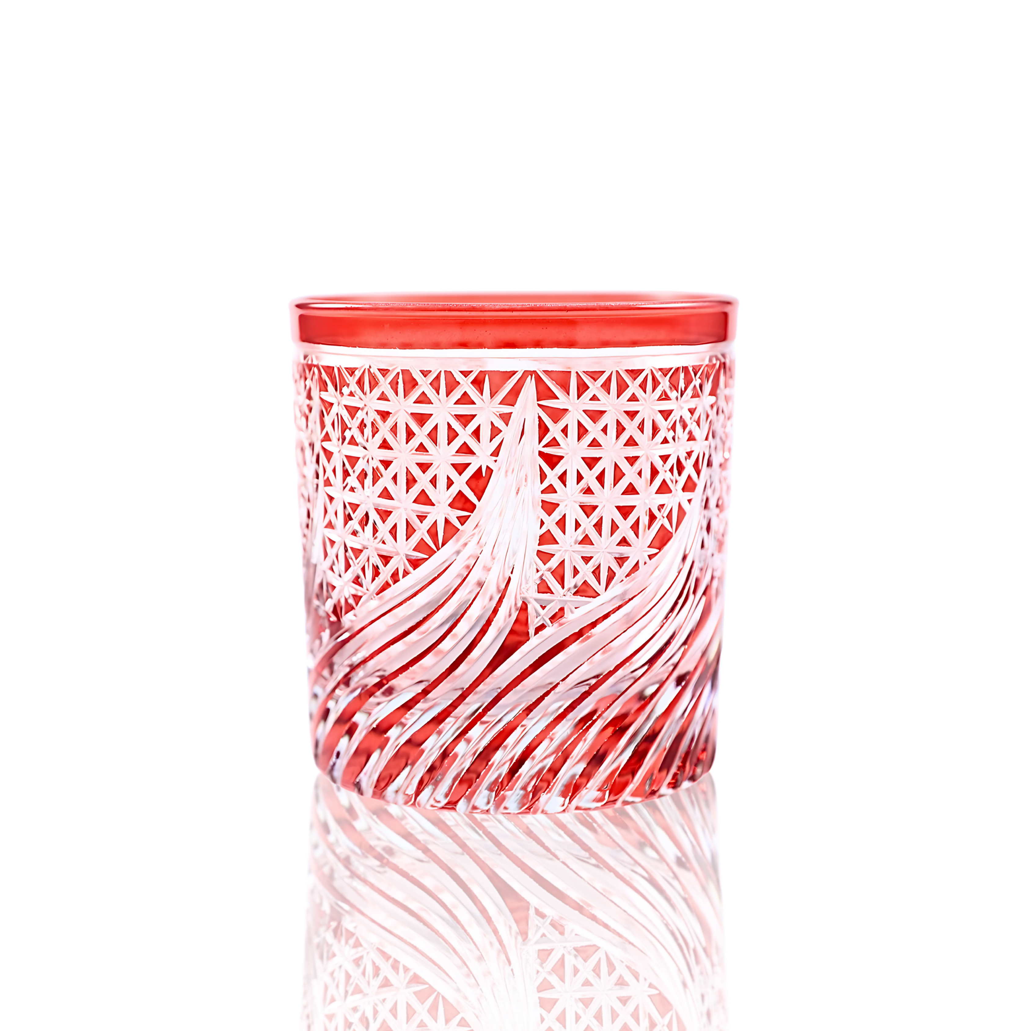 Aurora Old Fashioned Whiskey Glass - Set Of 2 - Margerie Crystal USA