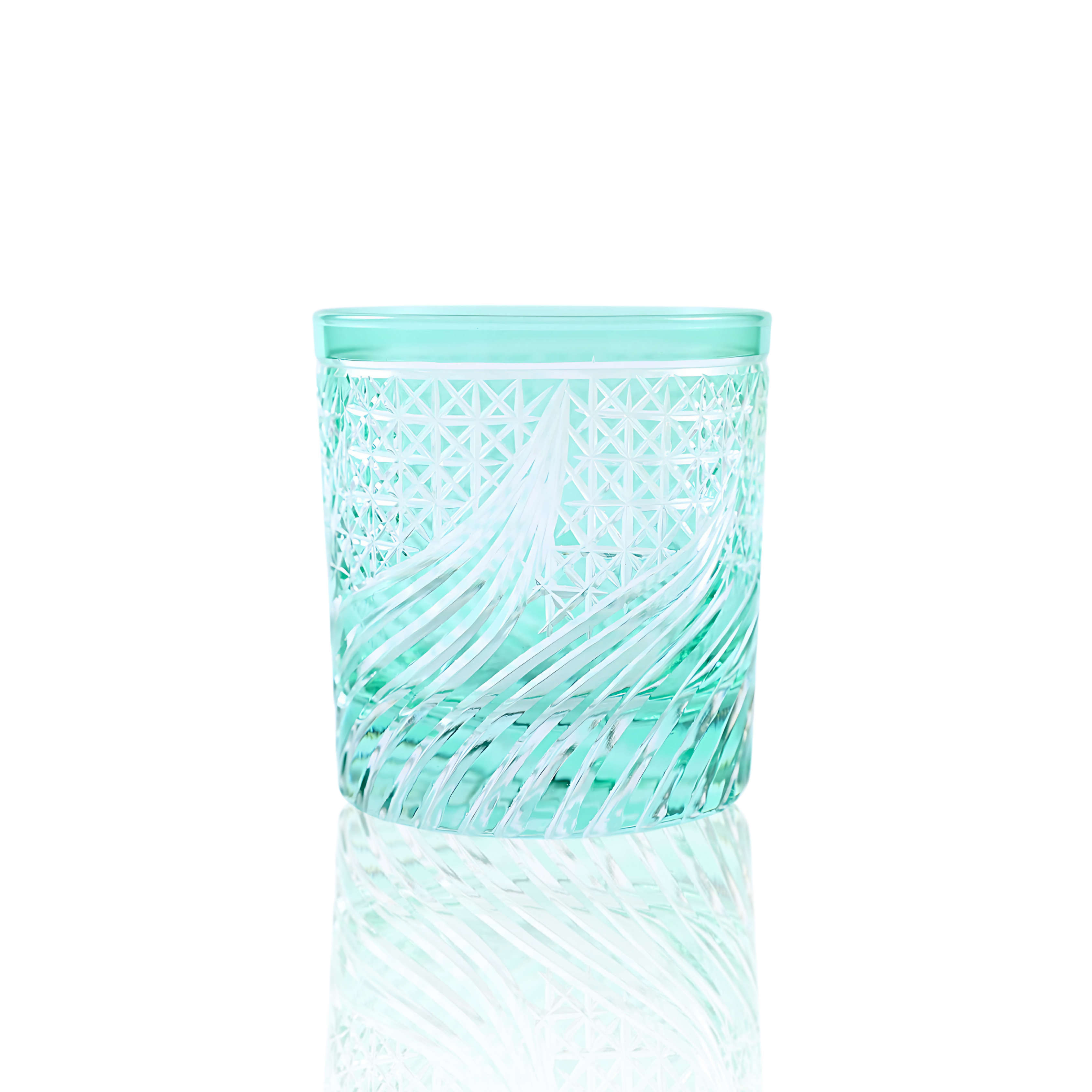 Aurora Old Fashioned Whiskey Glass - Set Of 2 - Margerie Crystal USA