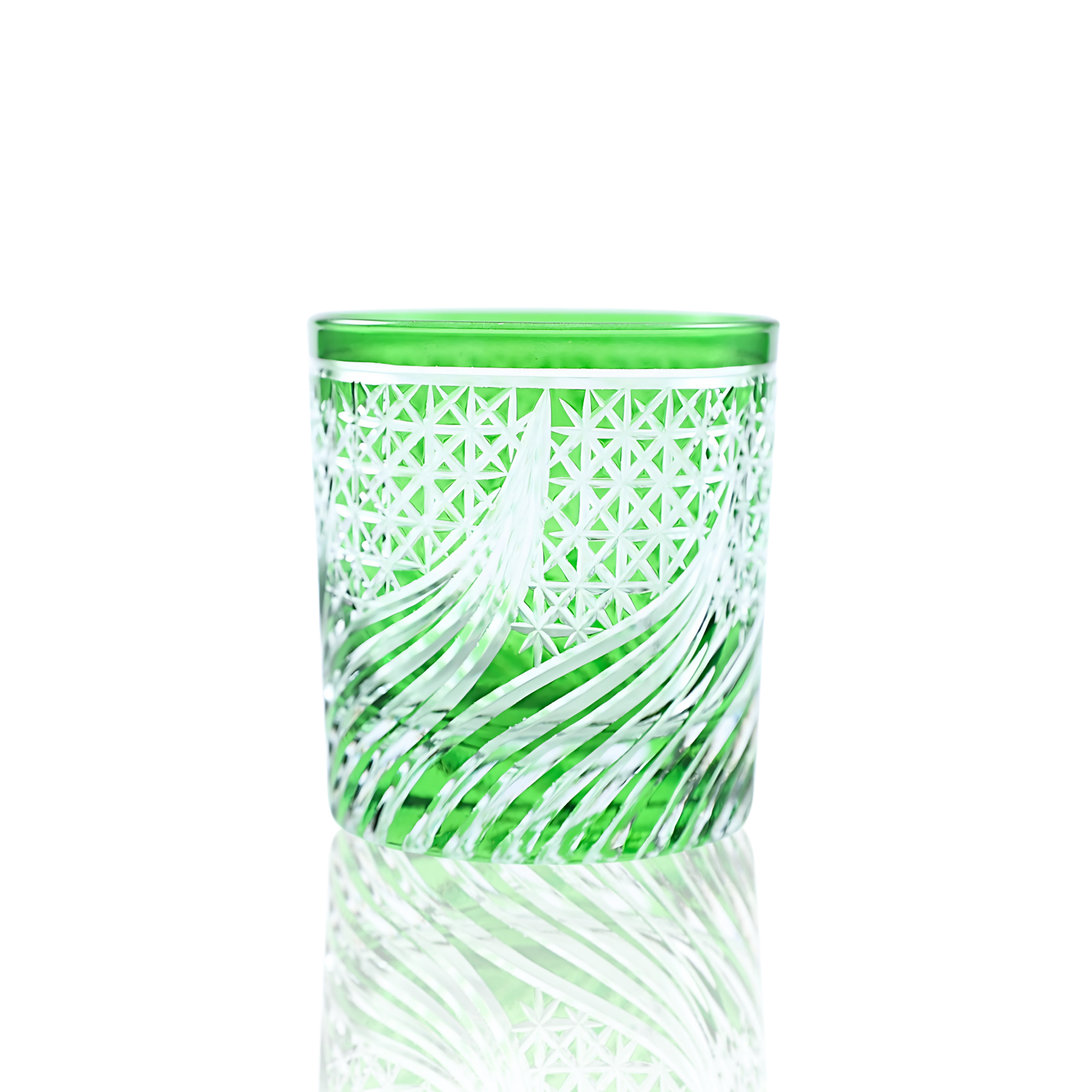 Aurora Old Fashioned Whiskey Glass - Set Of 2 - Margerie Crystal USA