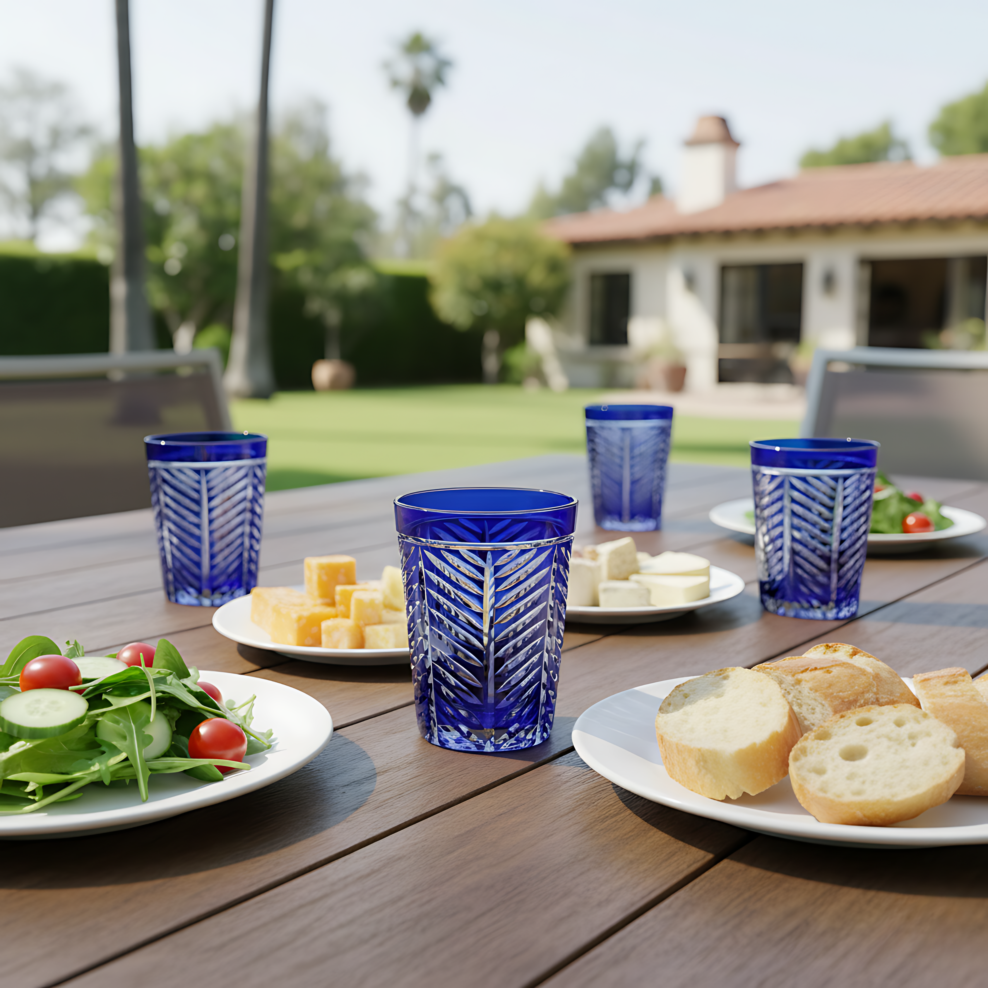 Lanza Cut Crystal Tumblers - Set Of 2 - Margerie Crystal USA