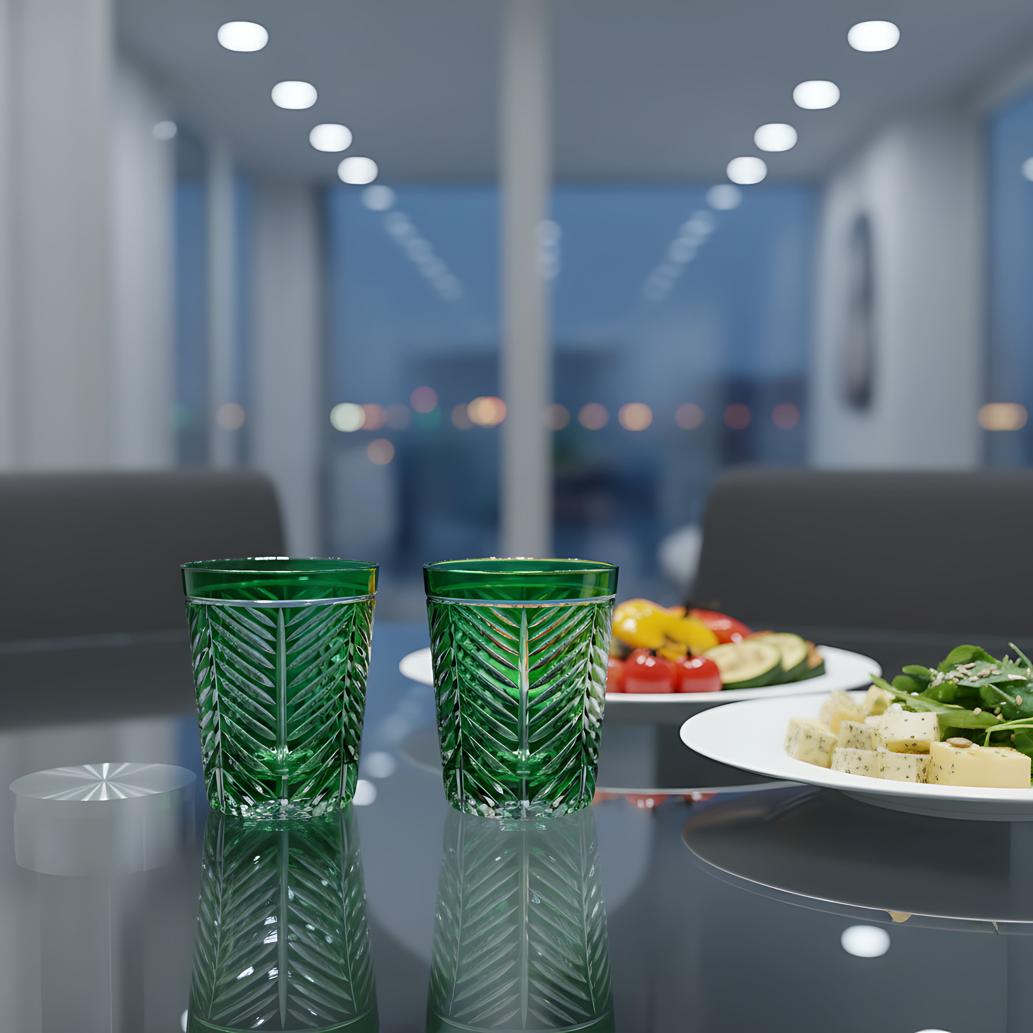 Lanza Cut Crystal Tumblers - Set Of 2 - Margerie Crystal USA