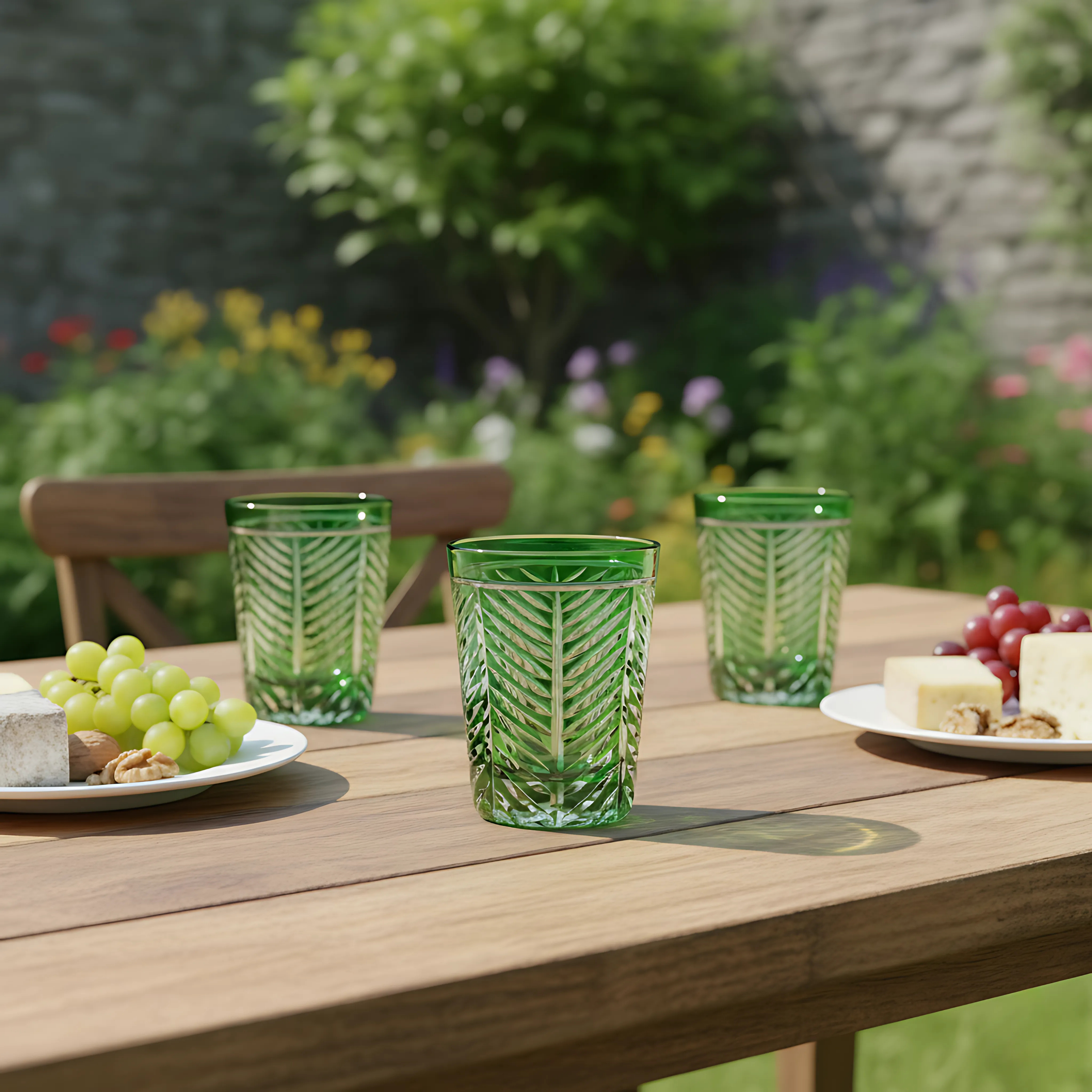 Lanza Cut Crystal Tumblers - Set Of 2 - Margerie Crystal USA