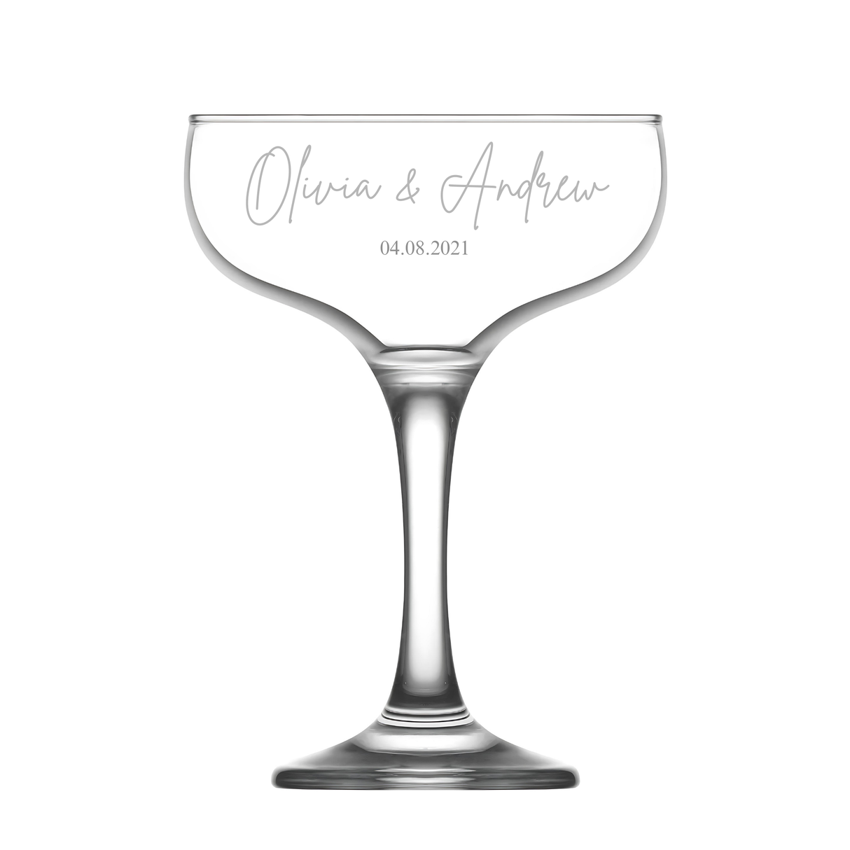 Personalized Coupe Glasses - Set of 2