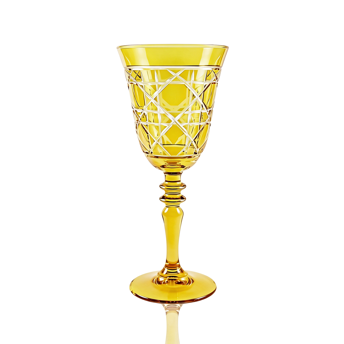 Verre à vin en cristallin taillé Gloria