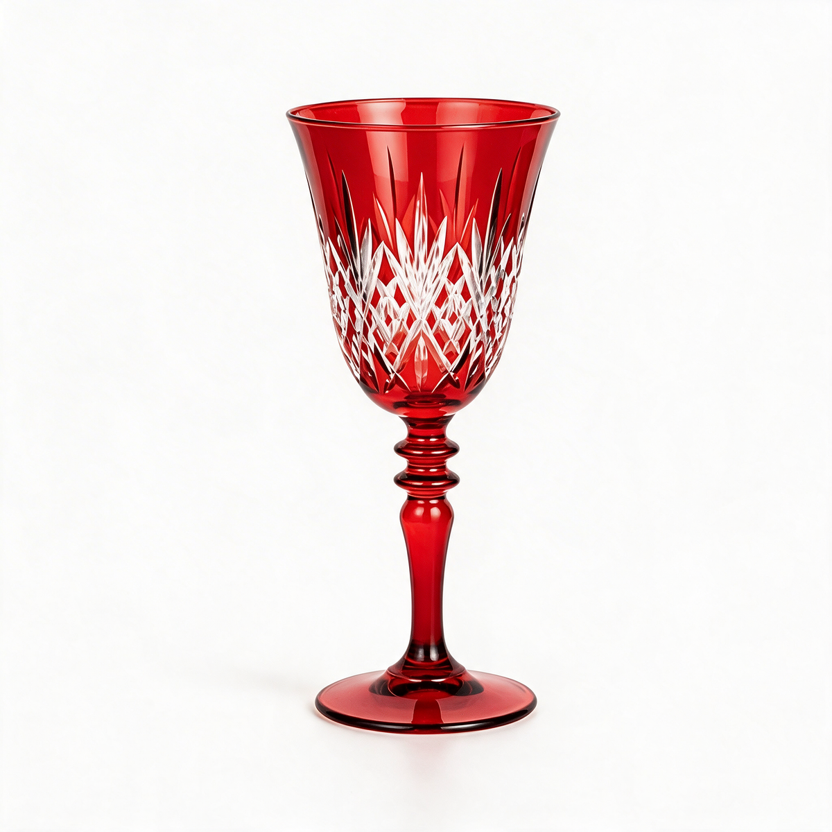 Verre à vin en cristallin taillé Linka