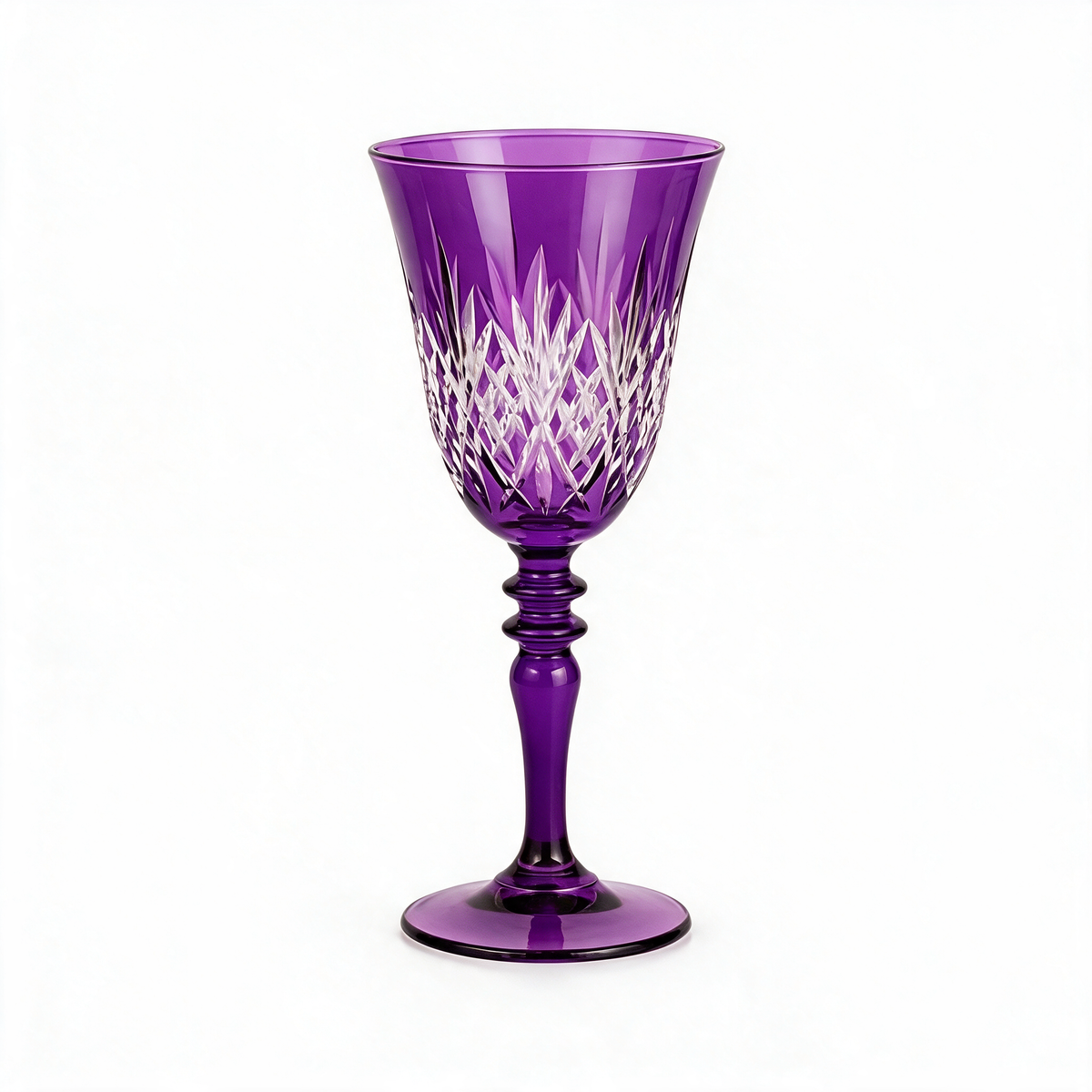 Verre à vin en cristallin taillé Linka