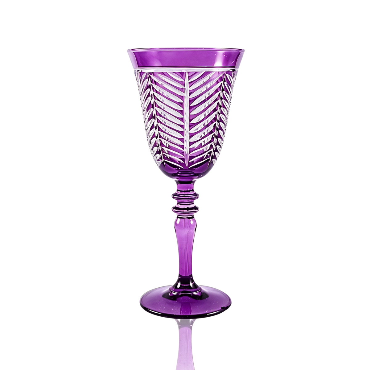 Verre à vin en cristallin taillé Lanza