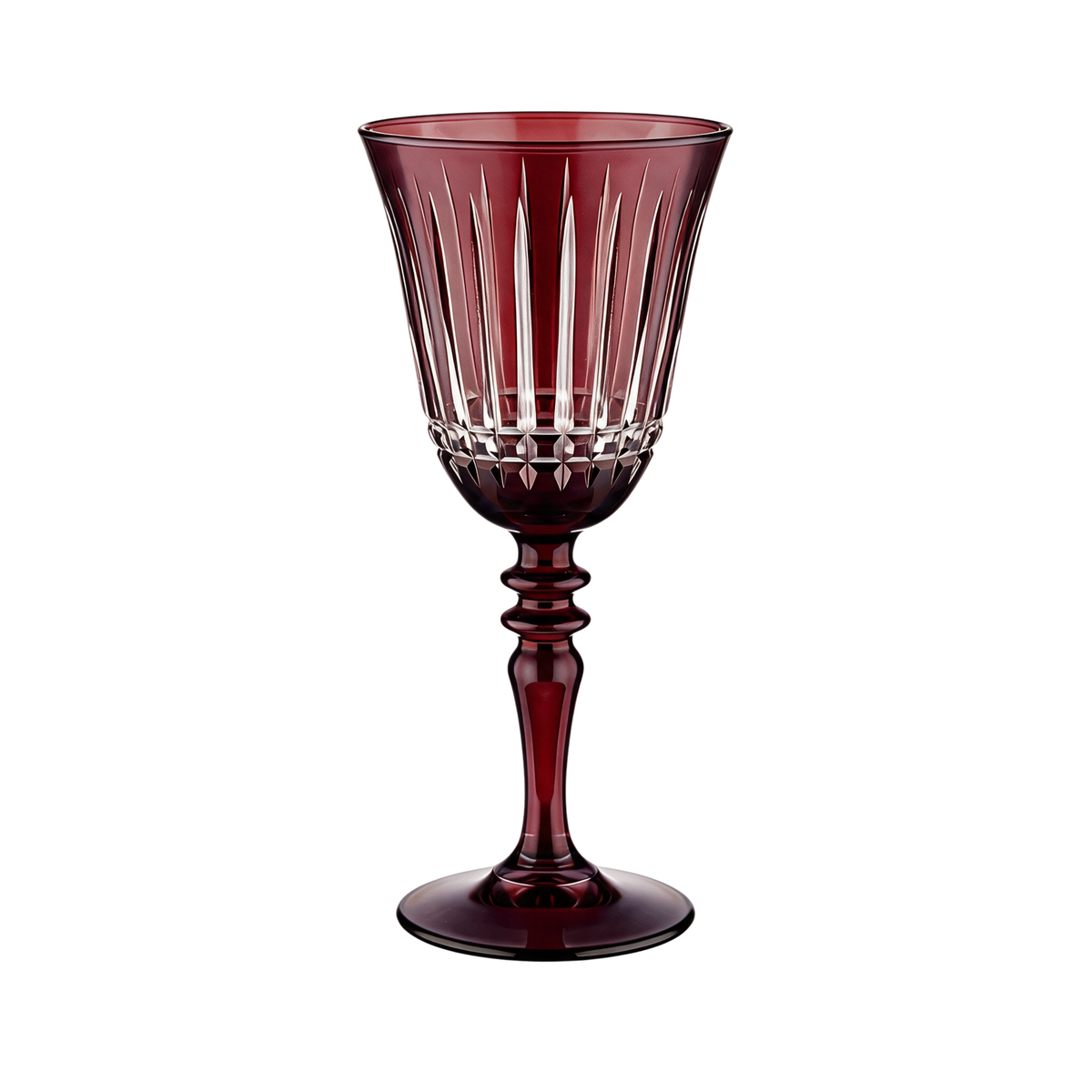 Verre à vin en cristallin taillé Luna
