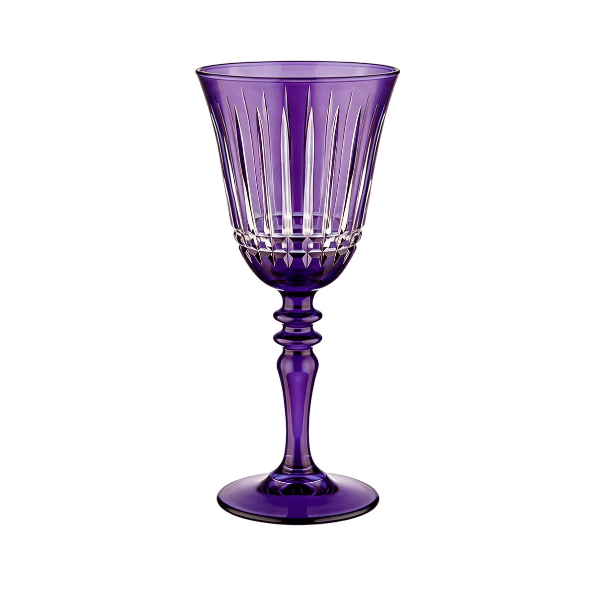 Verre à vin en cristallin taillé Luna