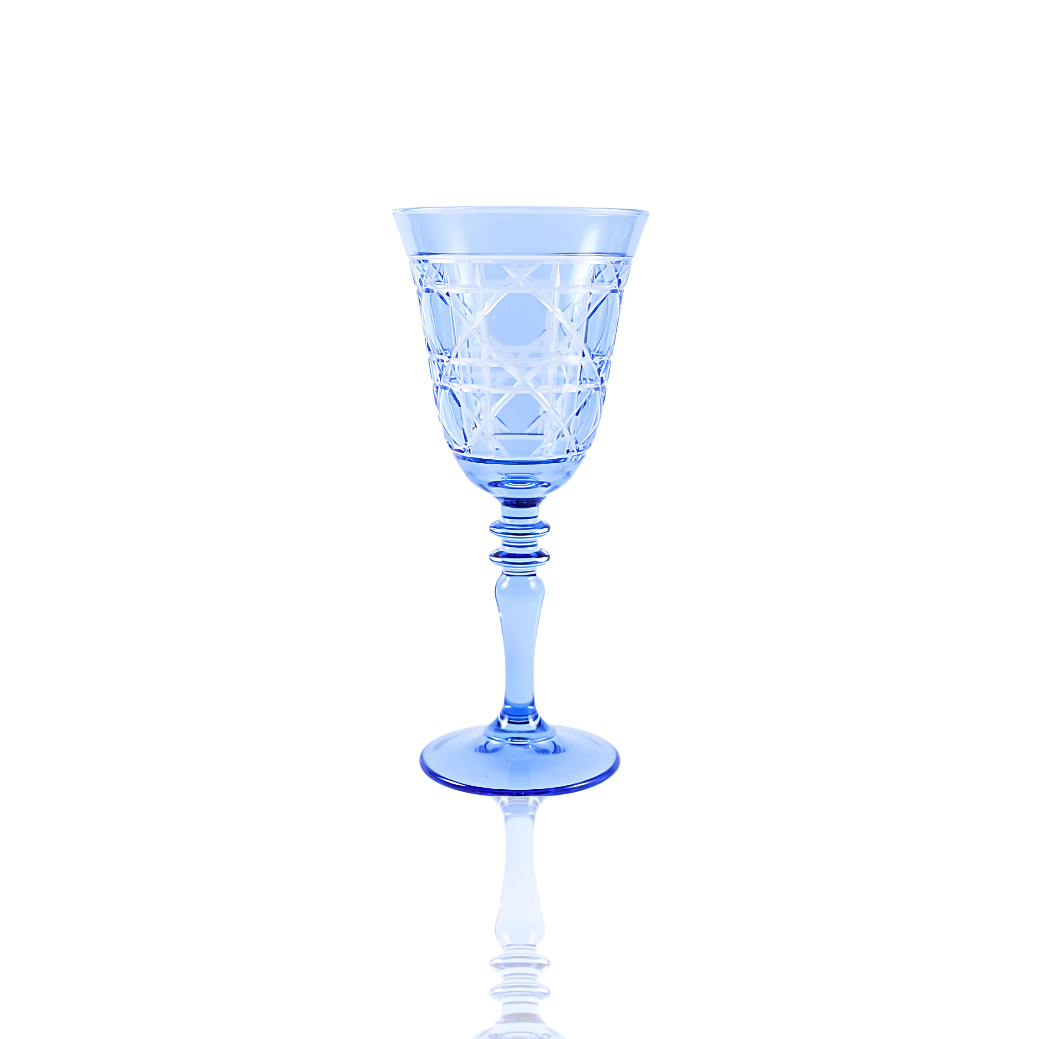Gloria Cut Crystal Wine Glasses - Set Of 2 - Margerie Crystal USA