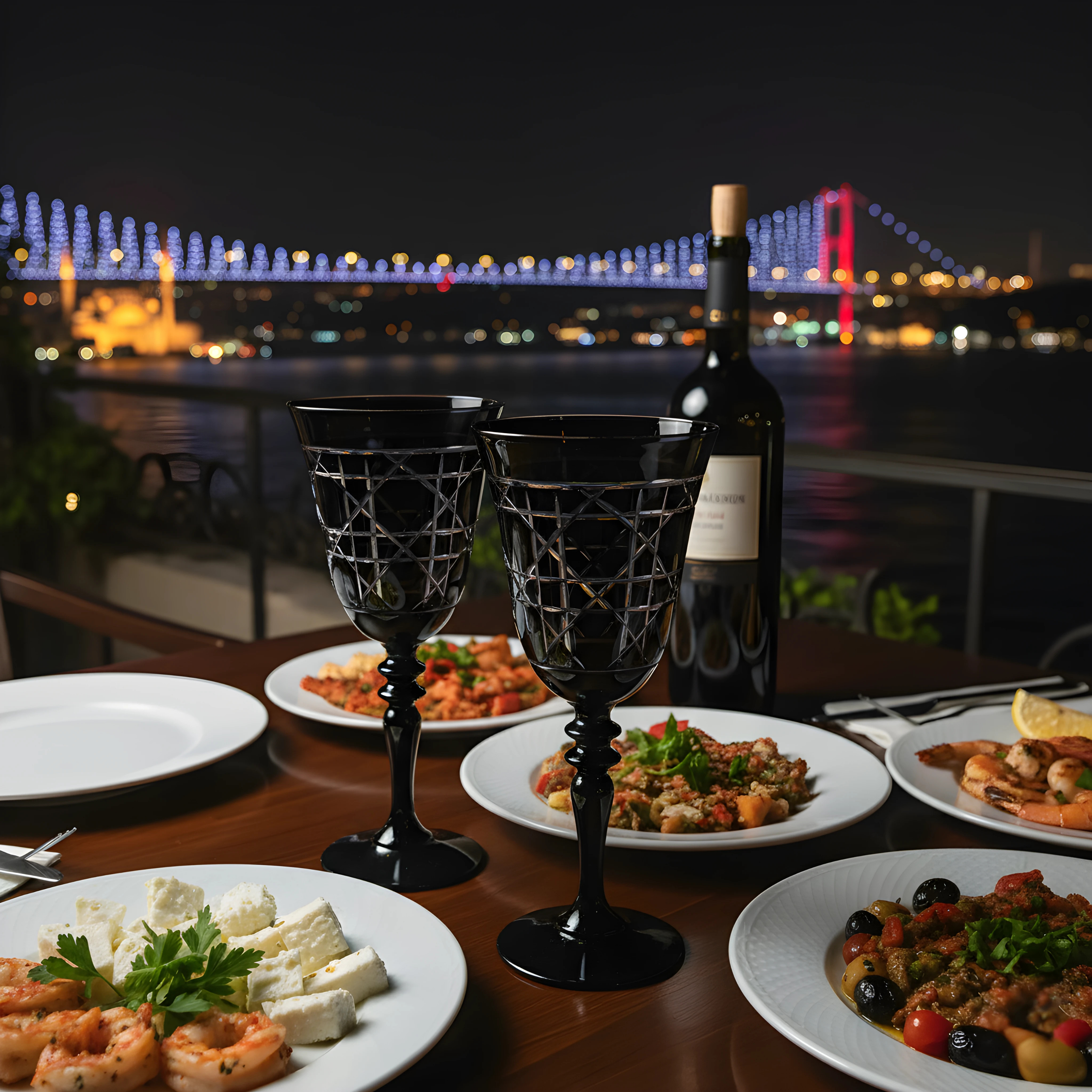 Gloria Cut Crystal Wine Glasses - Set Of 2 - Margerie Crystal USA