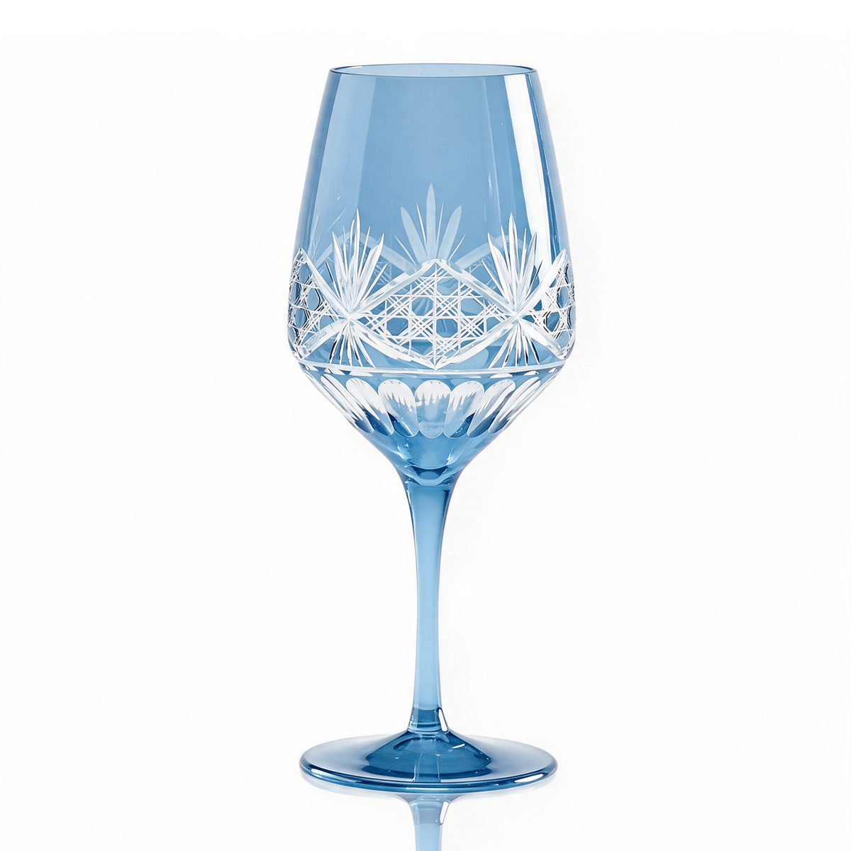Verre à vin à pied taillé Victorian