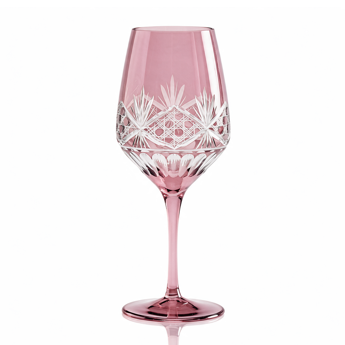 Verre à vin à pied taillé Victorian