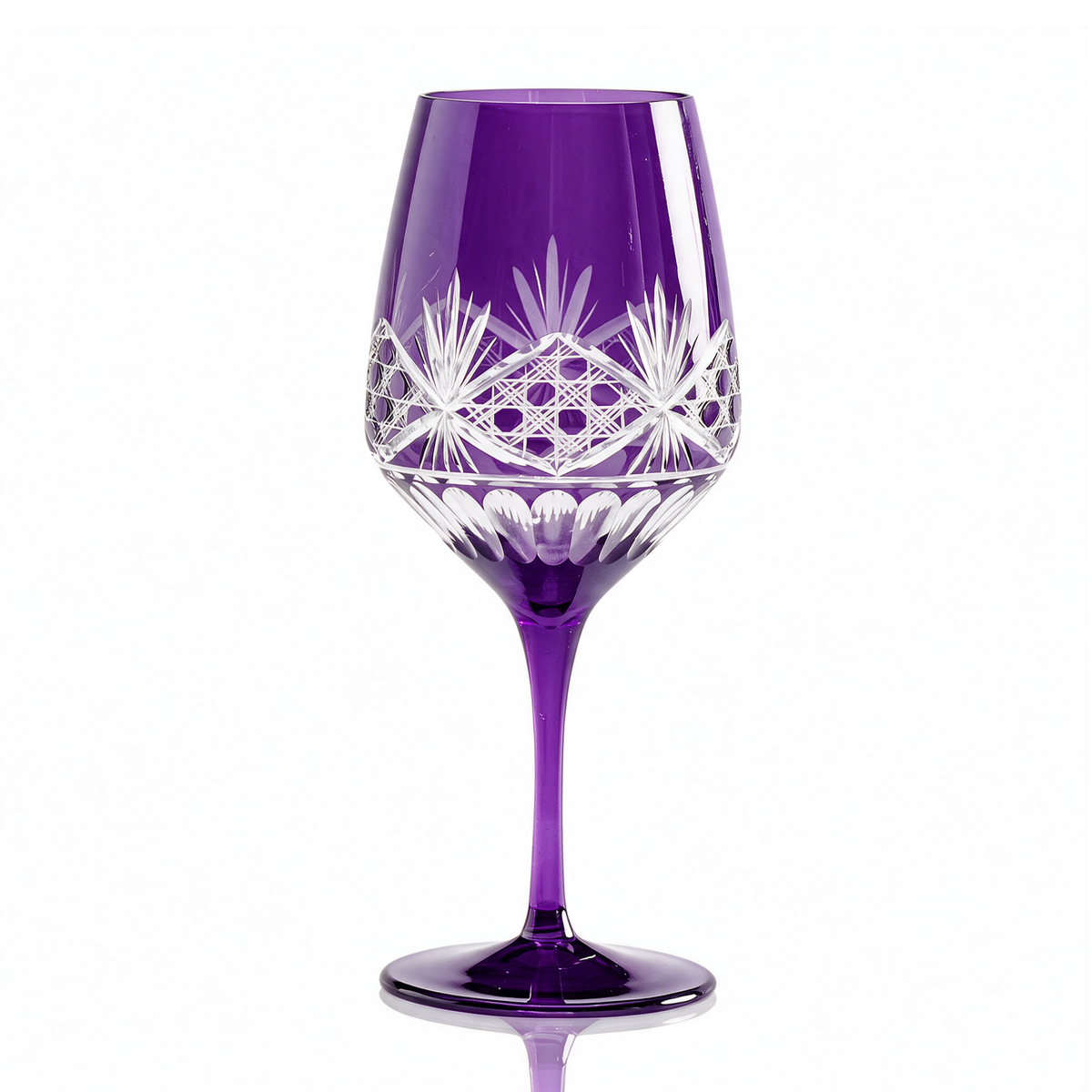 Verre à vin à pied taillé Victorian