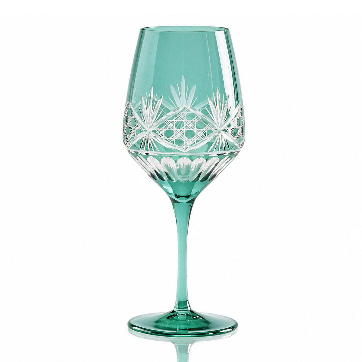 Verre à vin à pied taillé Victorian