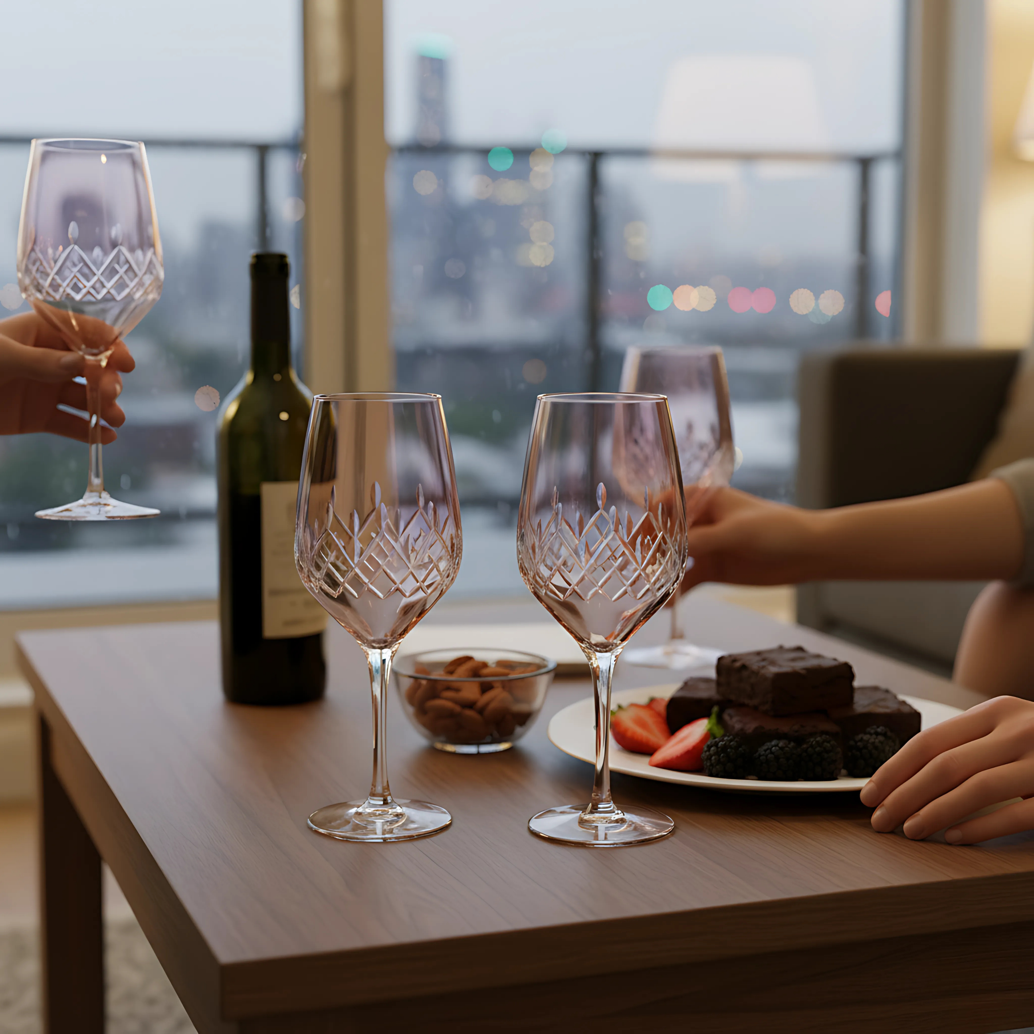 Aria Wine Glass - Set Of 2 - Margerie Crystal USA