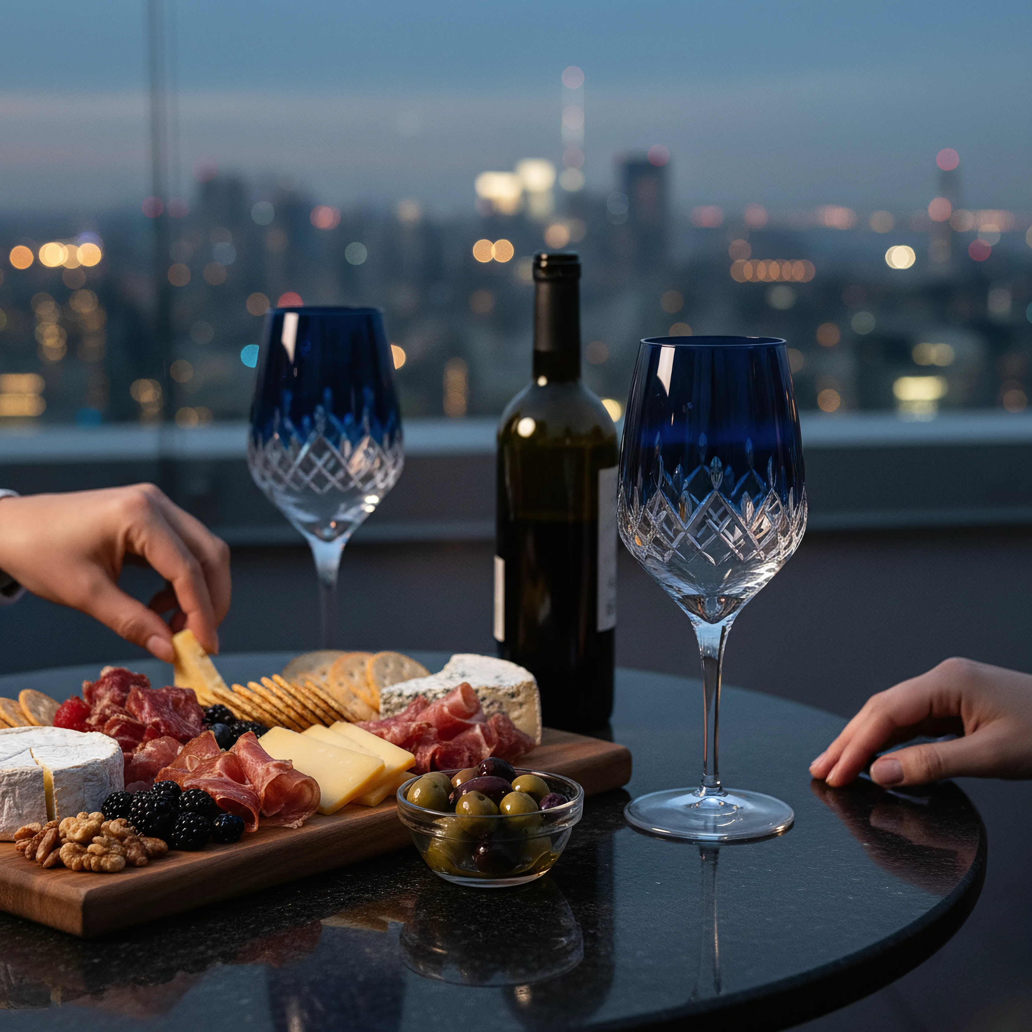 Aria Wine Glass - Set Of 2 - Margerie Crystal USA