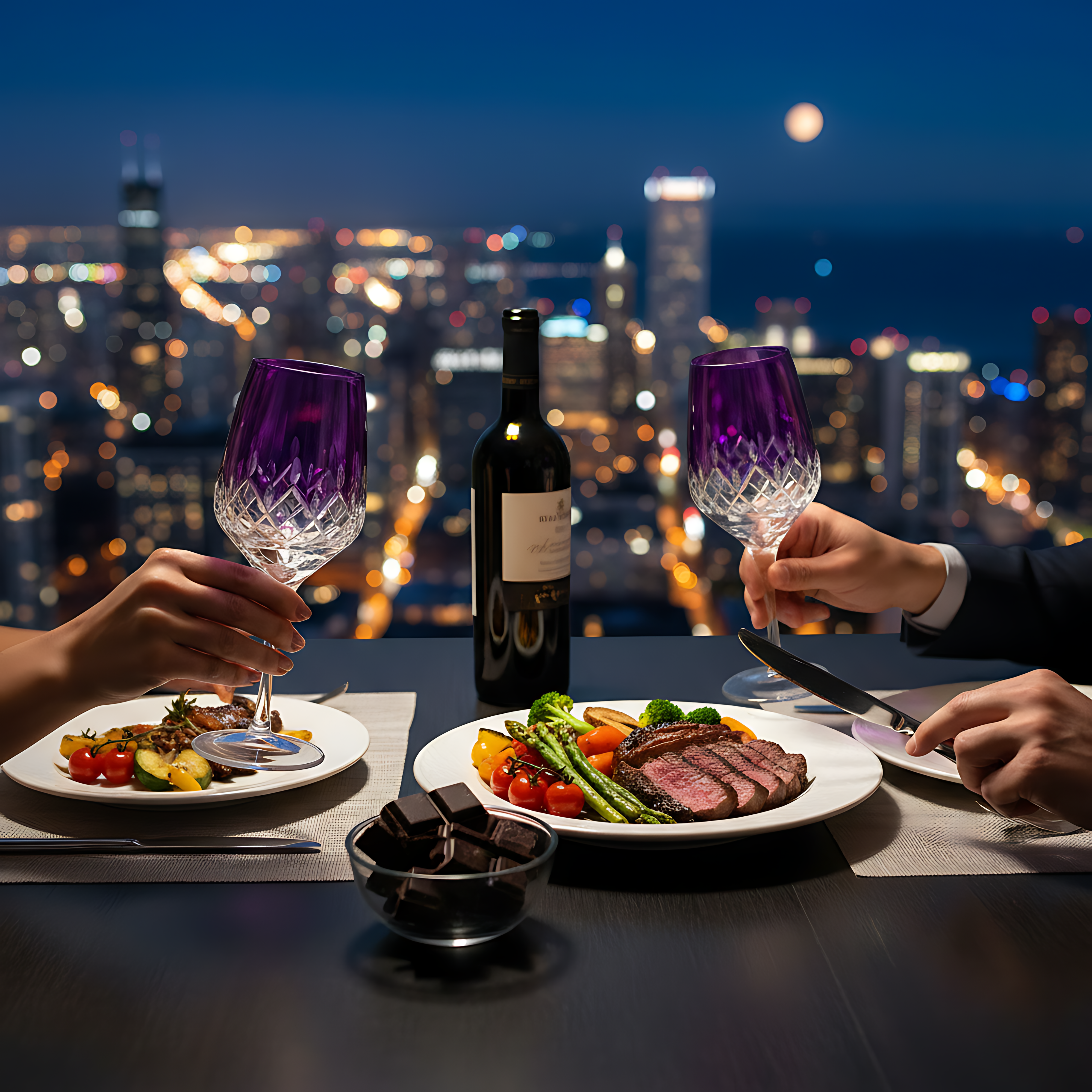 Aria Wine Glass - Set Of 2 - Margerie Crystal USA