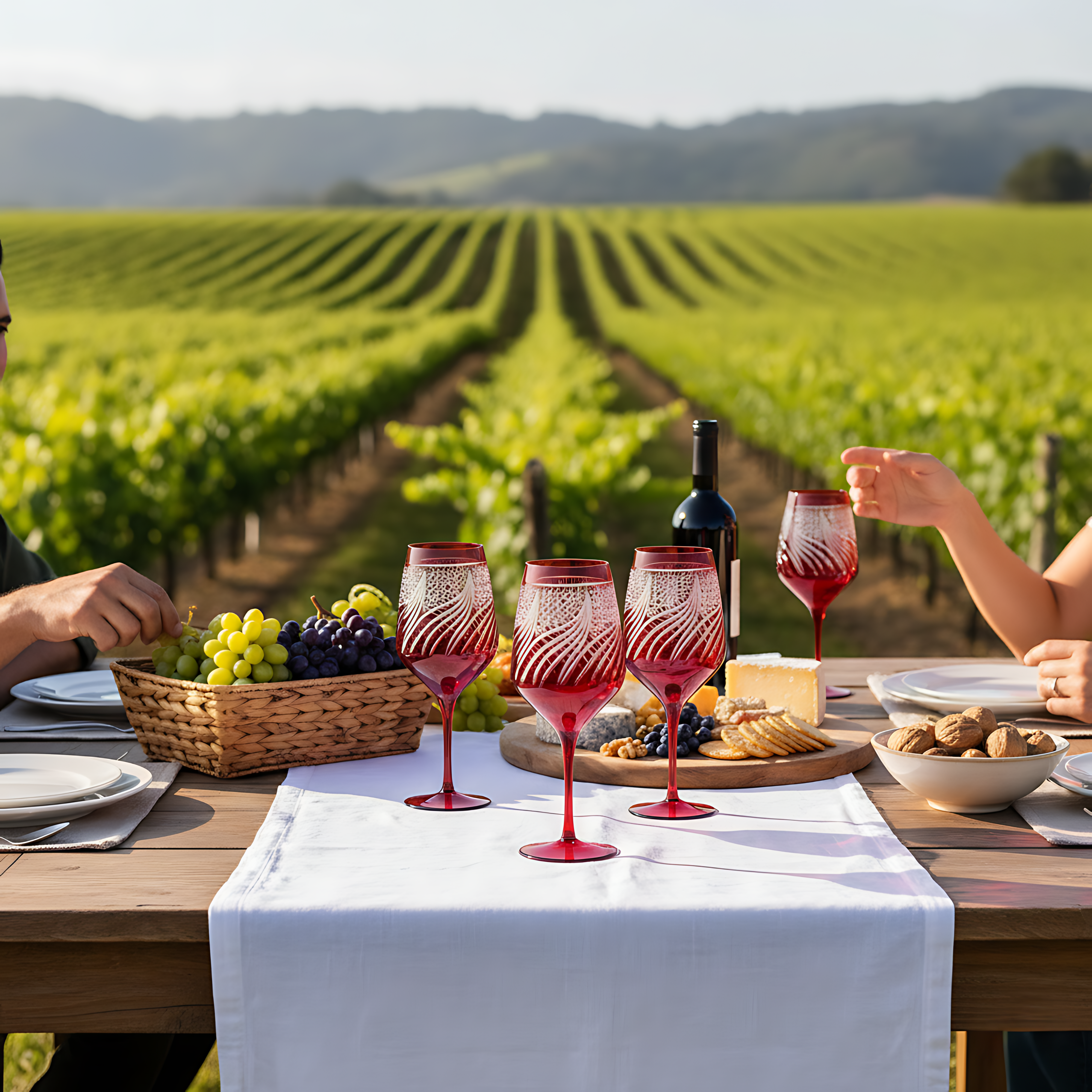 Aurora Wine Glass - Set Of 2 - Margerie Crystal USA