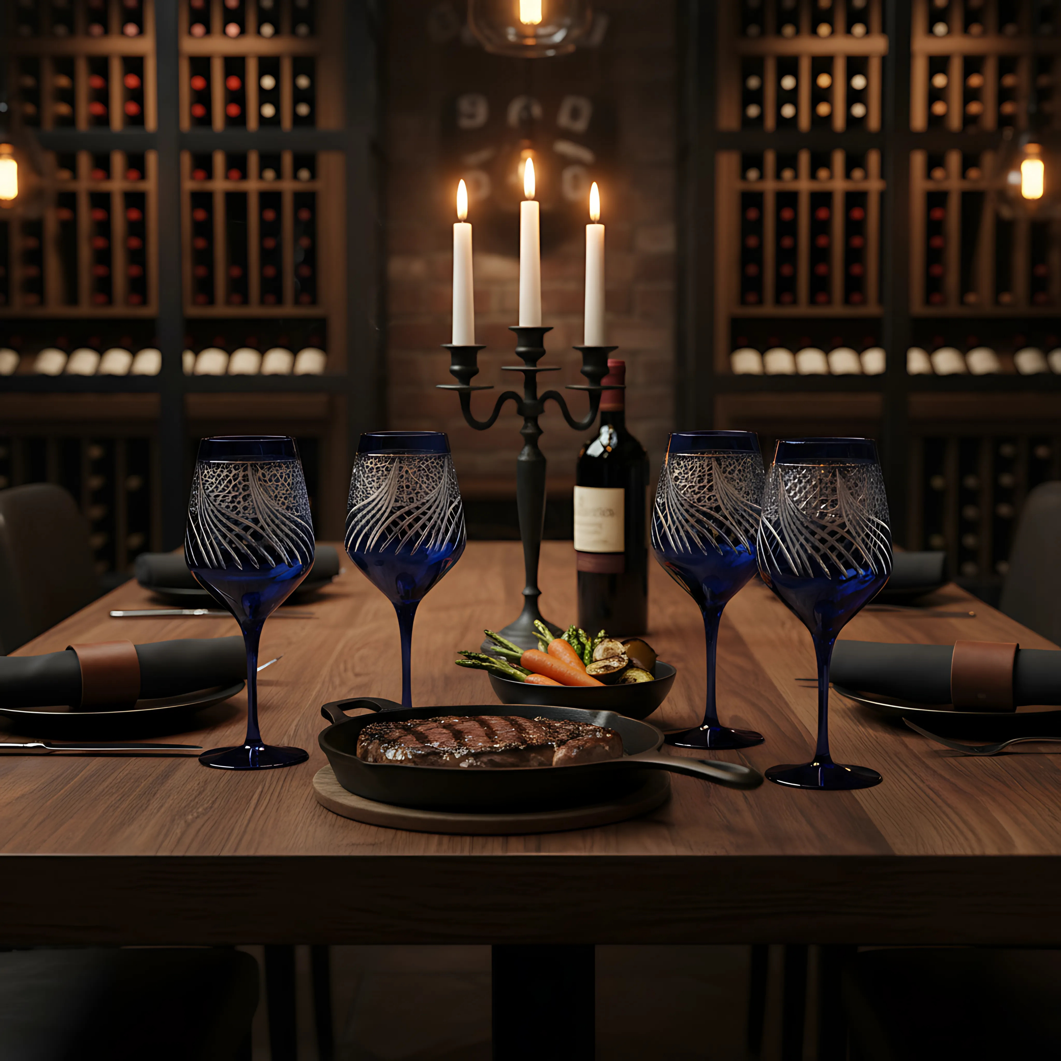 Aurora Wine Glass - Set Of 2 - Margerie Crystal USA