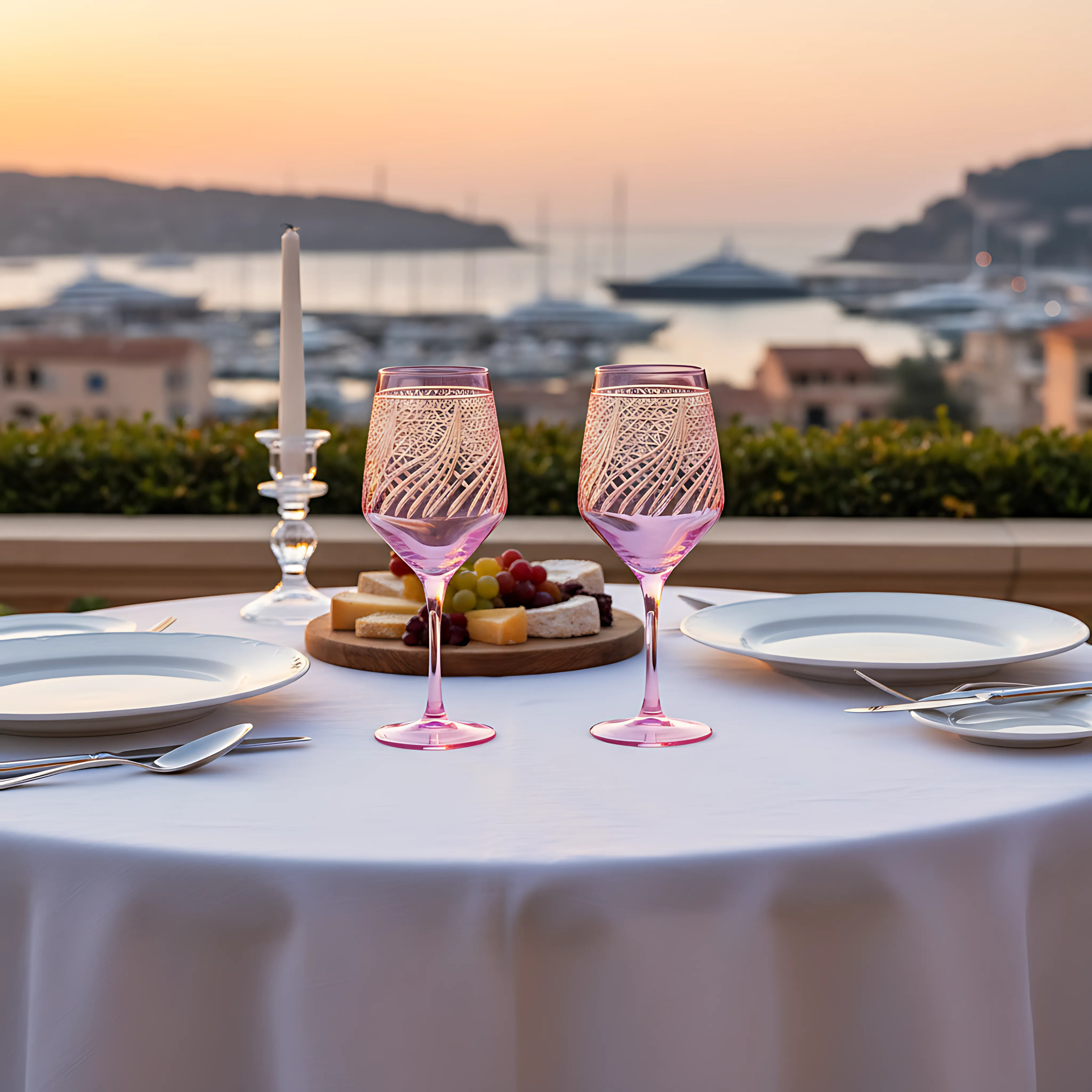 Aurora Wine Glass - Set Of 2 - Margerie Crystal USA