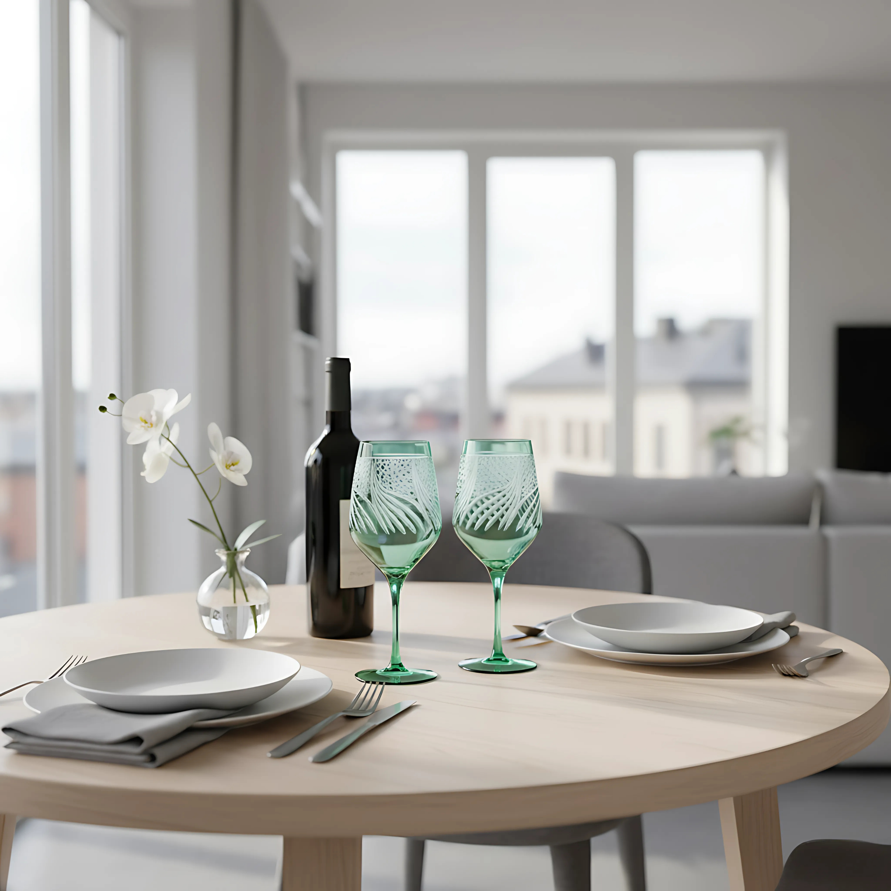 Aurora Wine Glass - Set Of 2 - Margerie Crystal USA