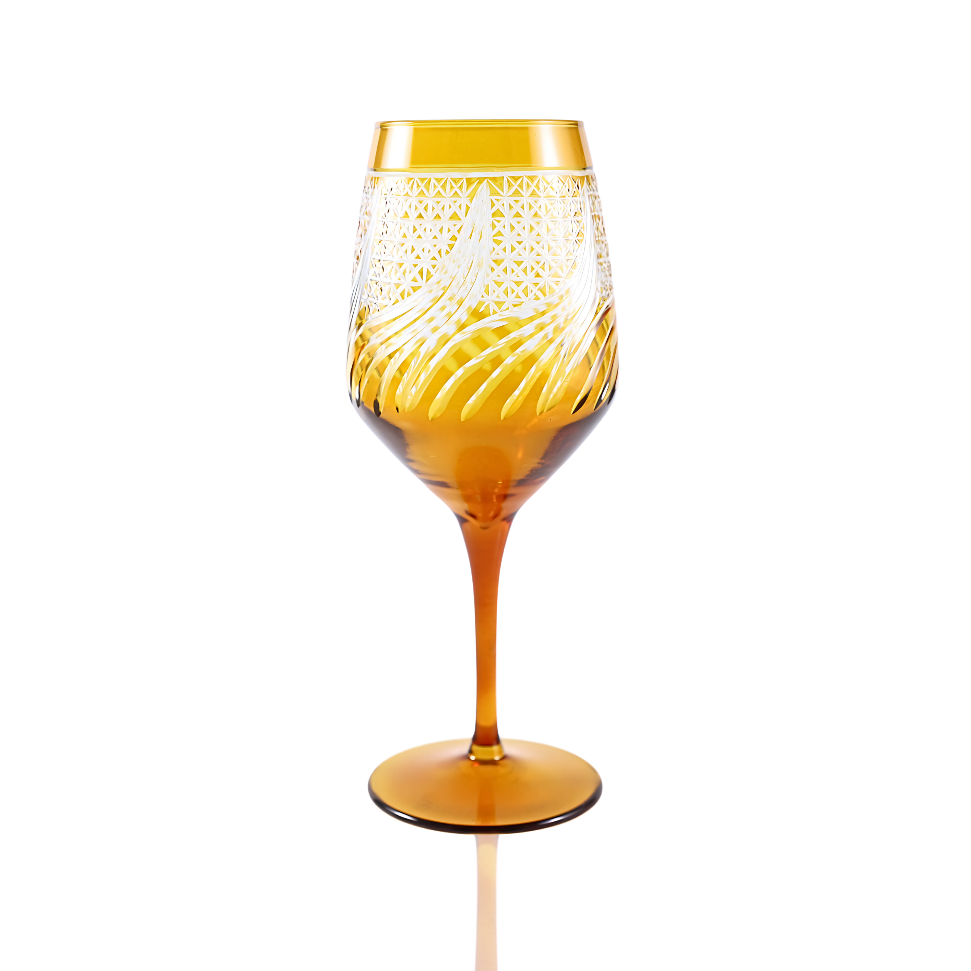 Aurora Wine Glass - Set Of 2 - Margerie Crystal USA