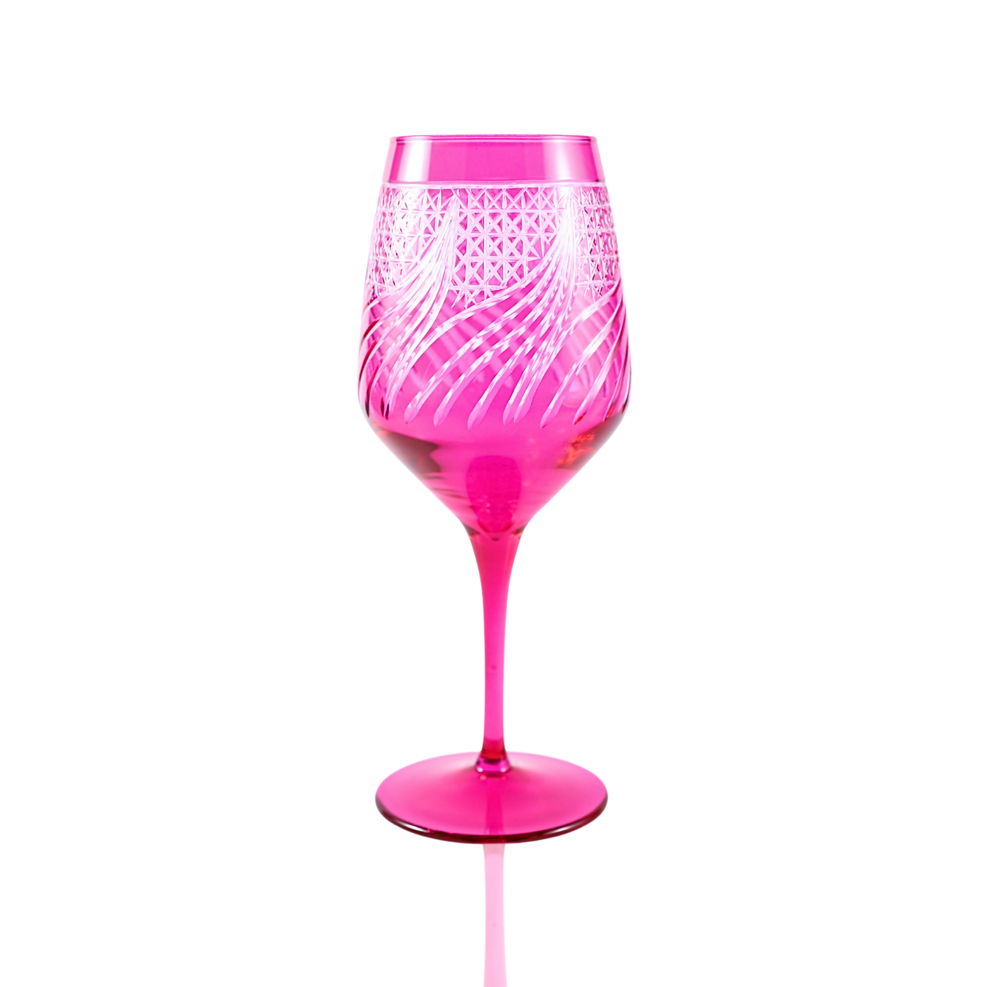 Aurora Wine Glass - Set Of 2 - Margerie Crystal USA