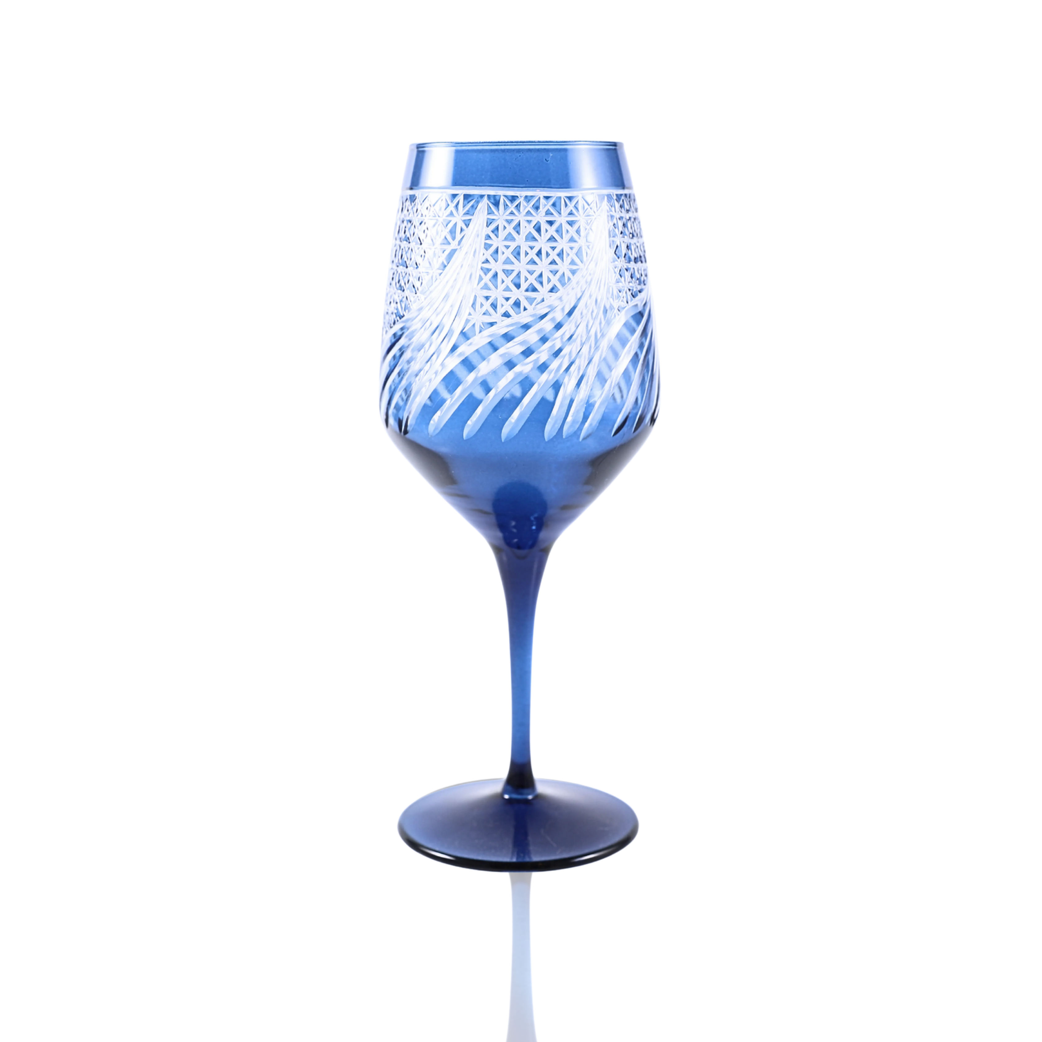 Aurora Wine Glass - Set Of 2 - Margerie Crystal USA
