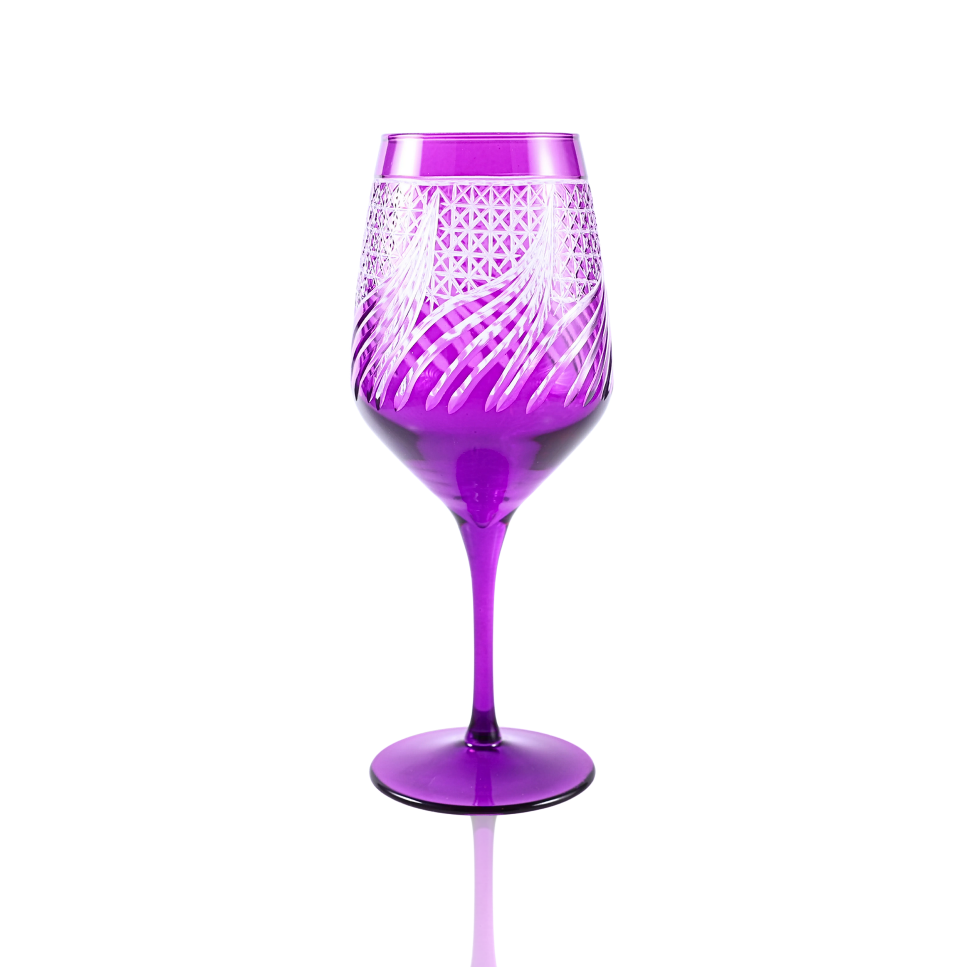Aurora Wine Glass - Set Of 2 - Margerie Crystal USA