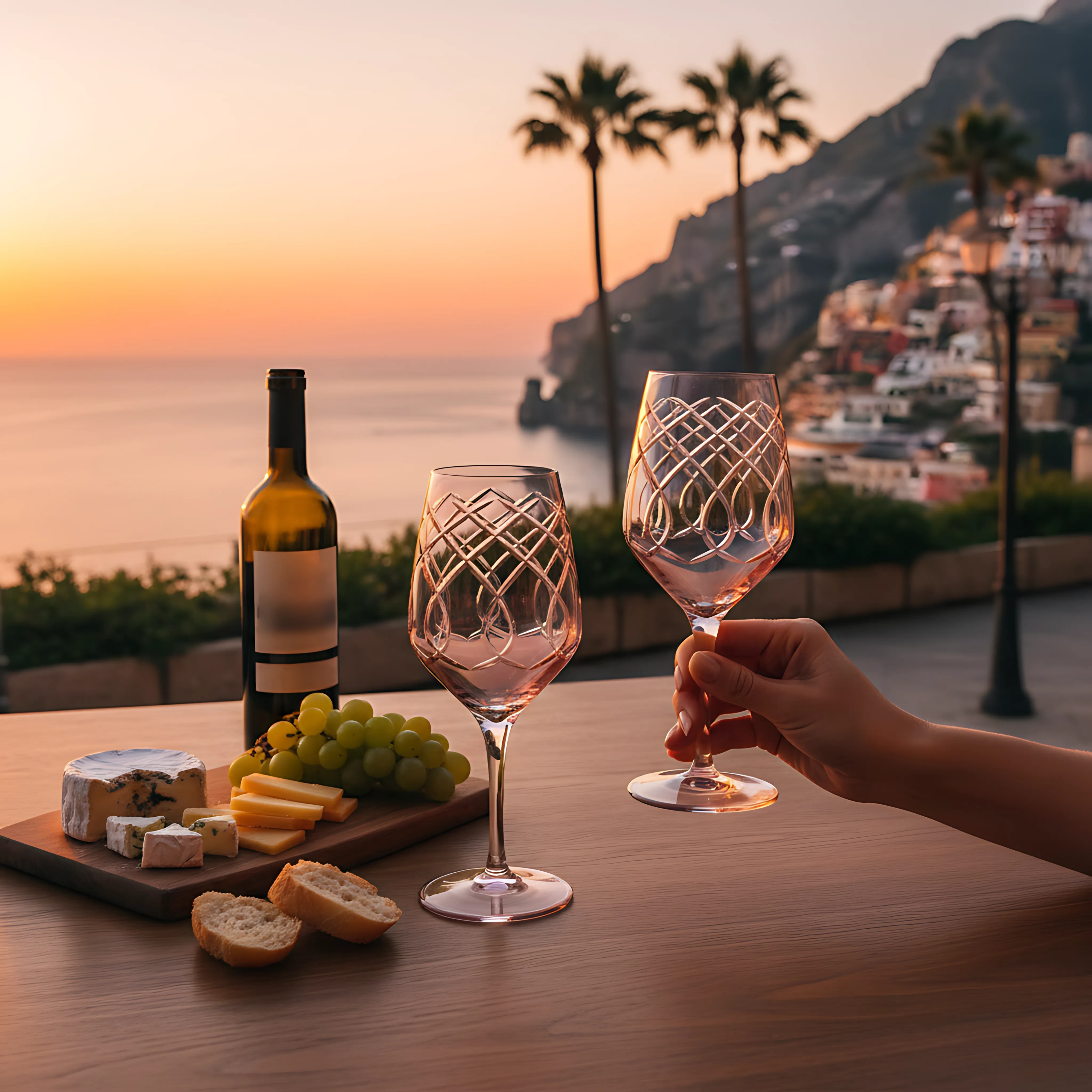 Heritage Wine Glass - Set Of 2 - Margerie Crystal USA