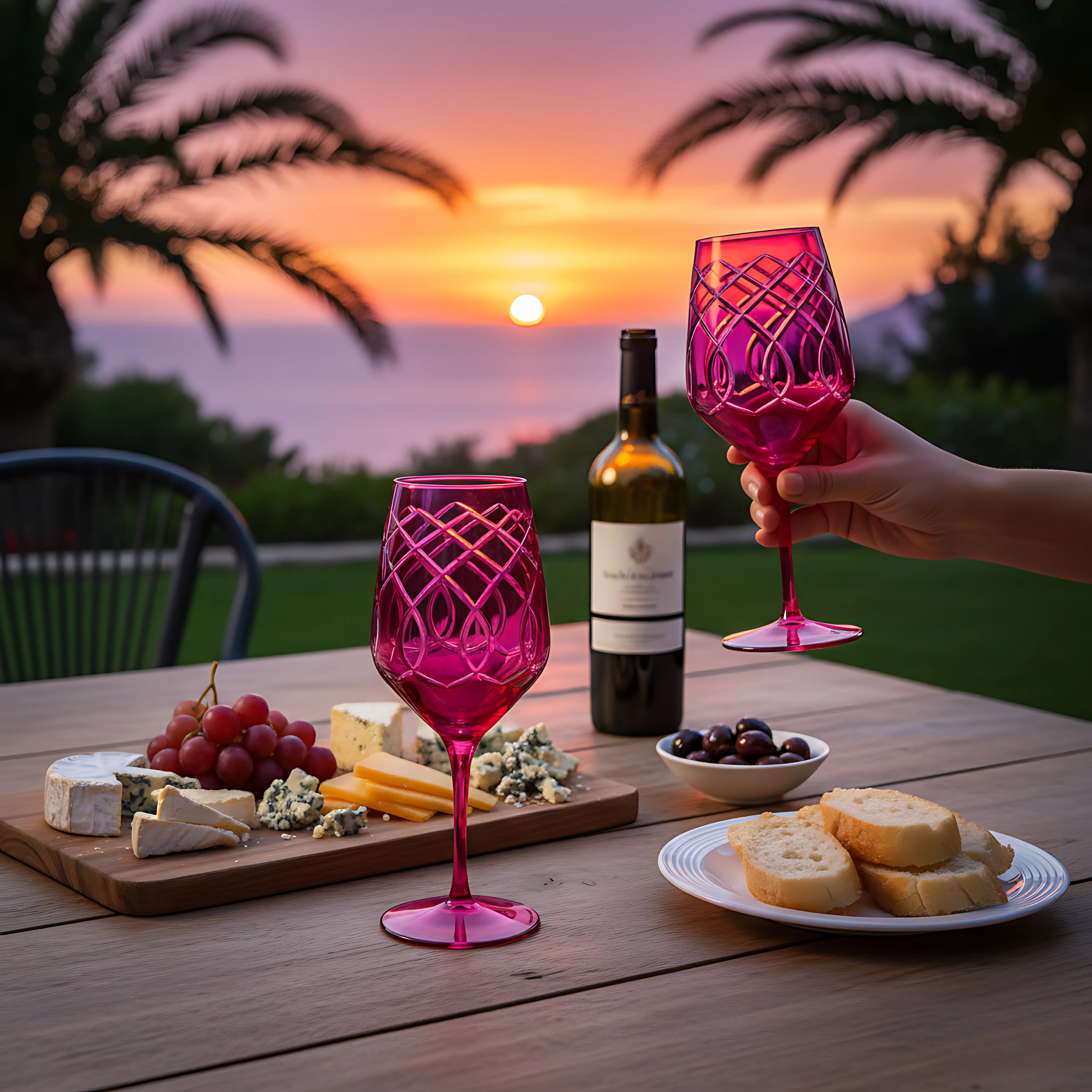 Heritage Wine Glass - Set Of 2 - Margerie Crystal USA