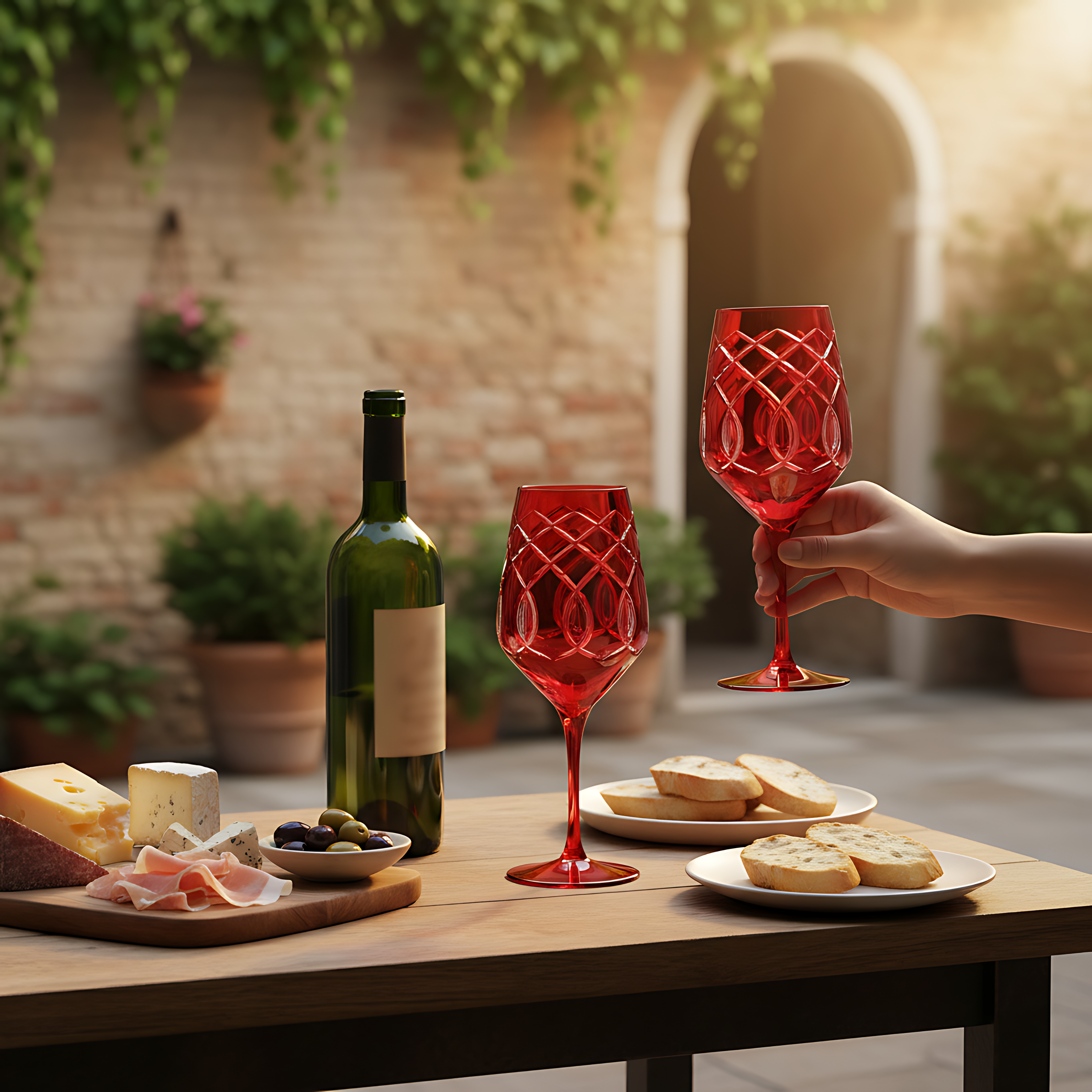 Heritage Wine Glass - Set Of 2 - Margerie Crystal USA