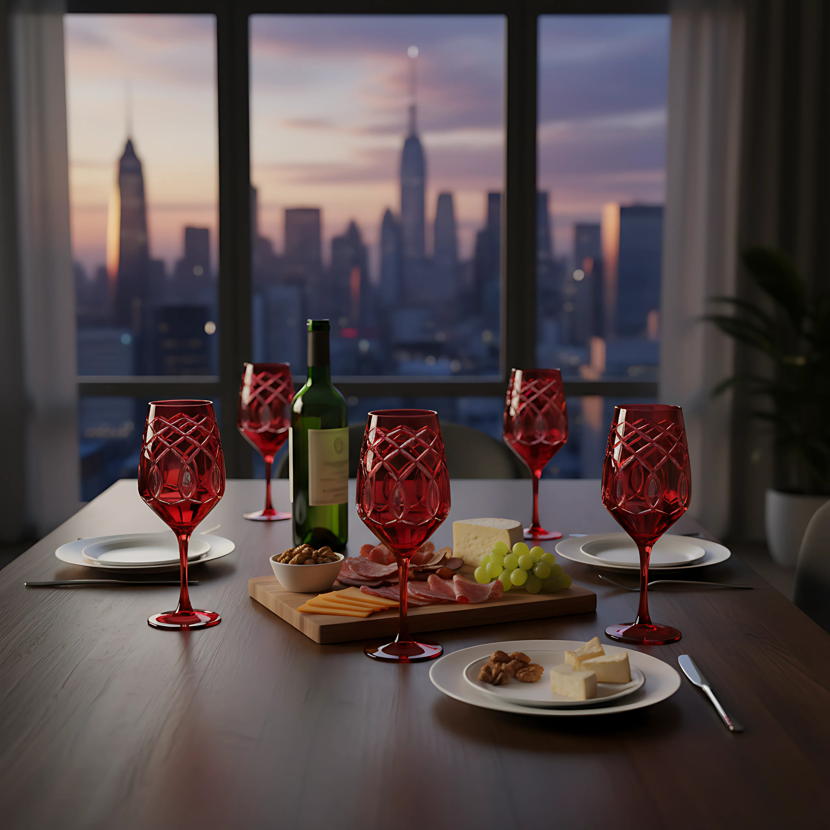 Heritage Wine Glass - Set Of 2 - Margerie Crystal USA