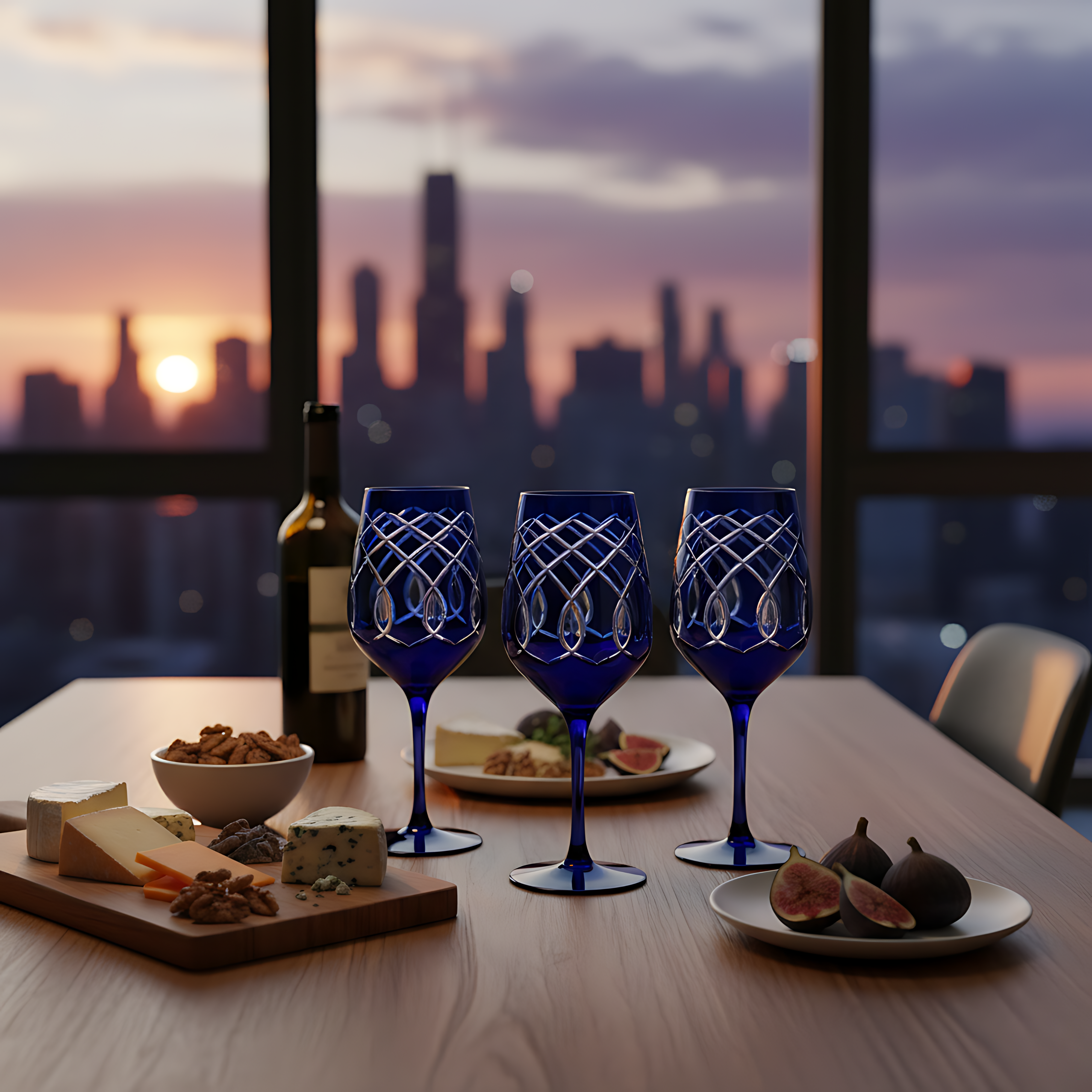 Heritage Wine Glass - Set Of 2 - Margerie Crystal USA