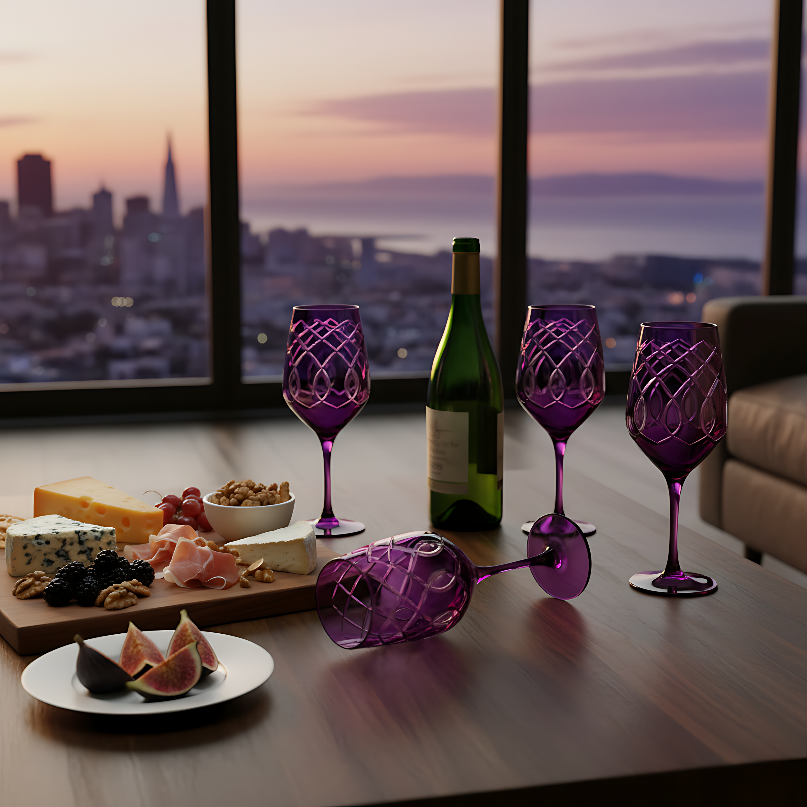 Heritage Wine Glass - Set Of 2 - Margerie Crystal USA