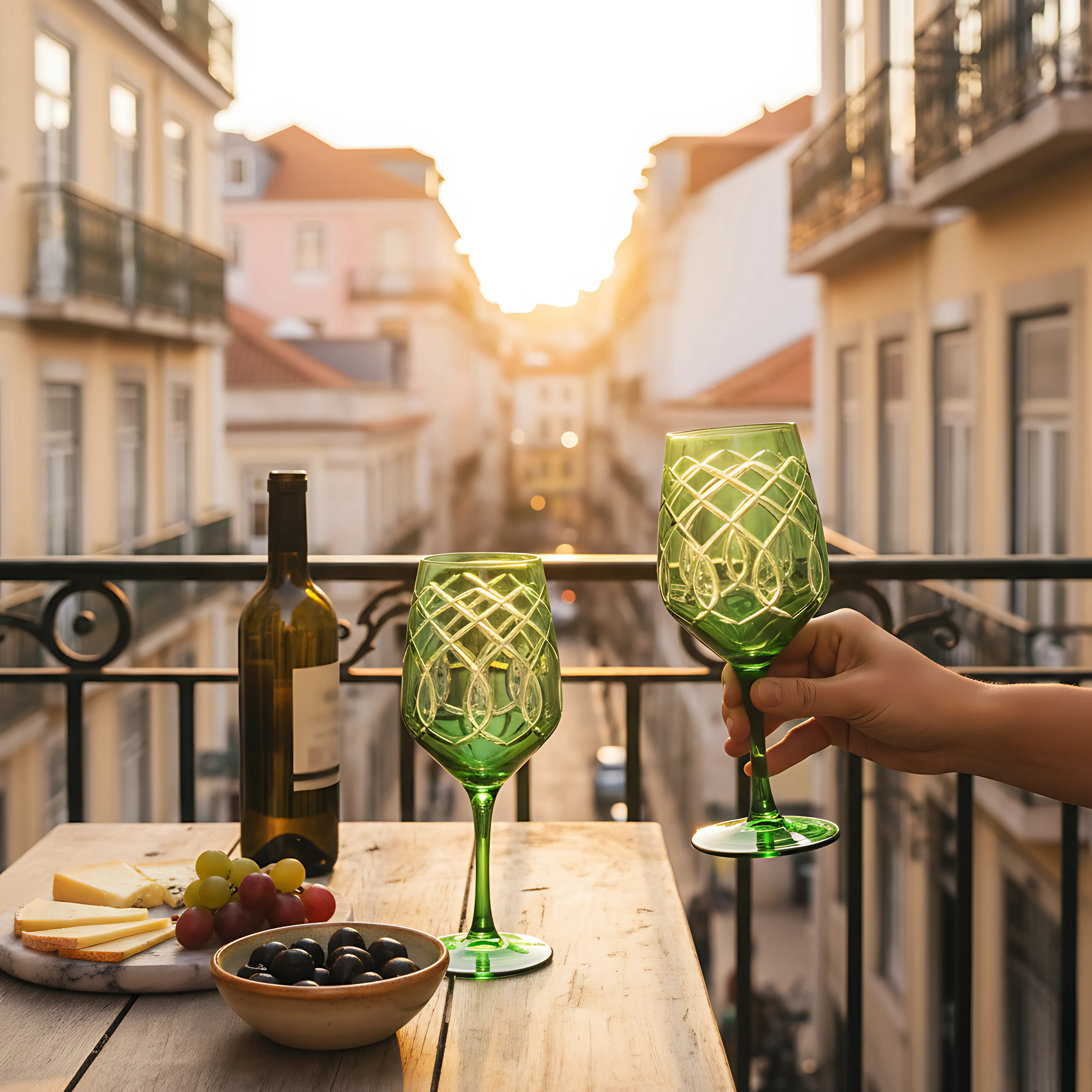 Heritage Wine Glass - Set Of 2 - Margerie Crystal USA