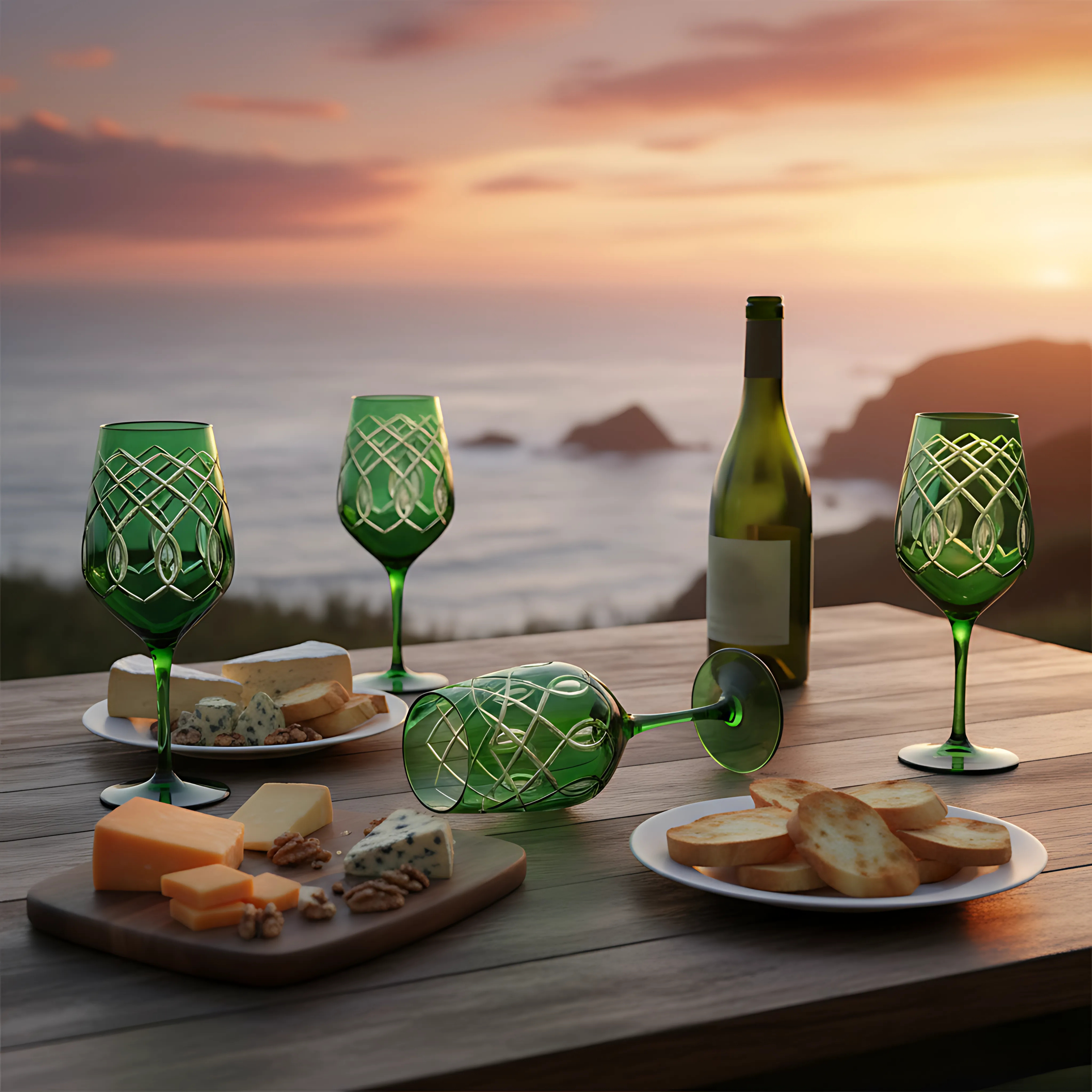 Heritage Wine Glass - Set Of 2 - Margerie Crystal USA