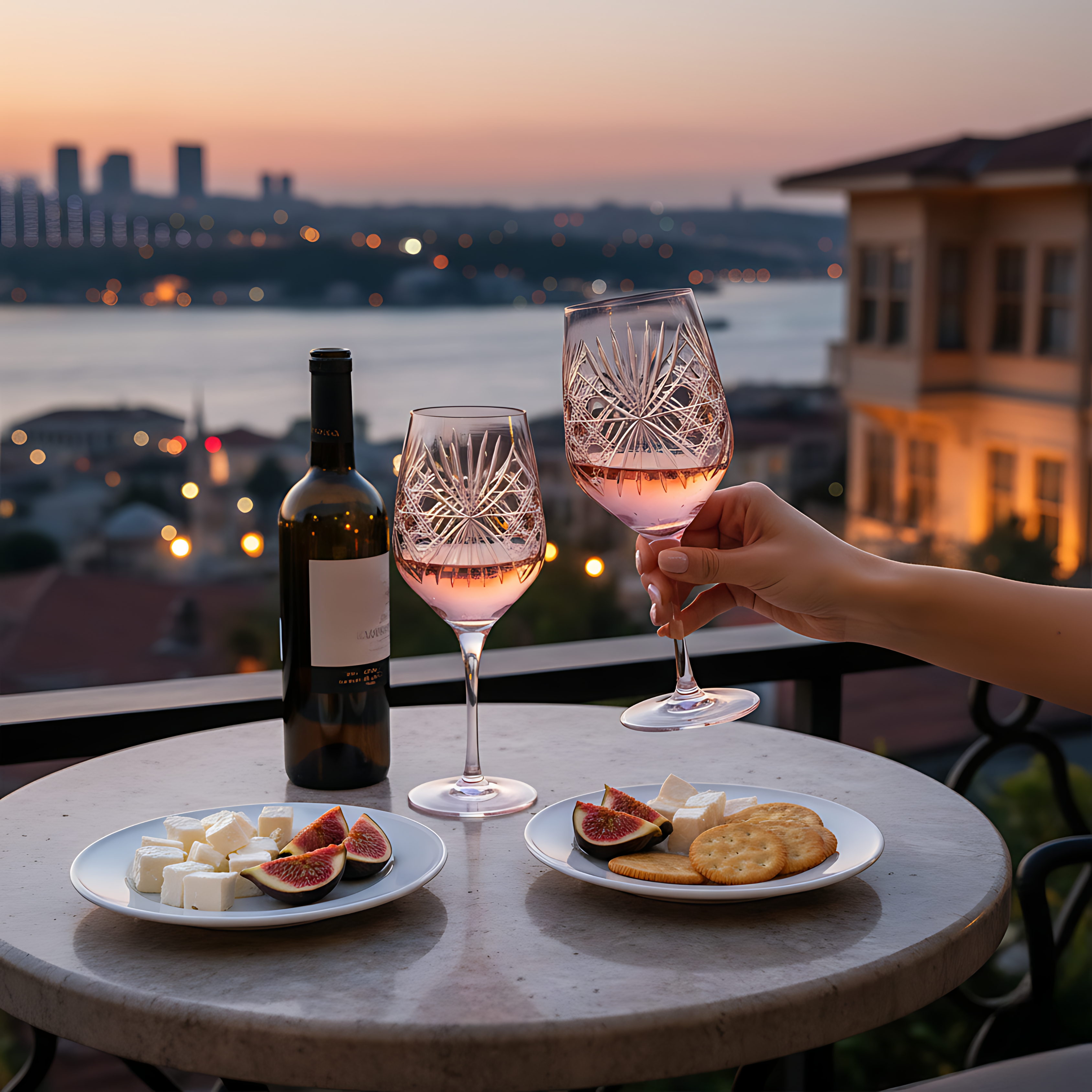 Éclat Wine Glass - Set Of 2 - Margerie Crystal USA