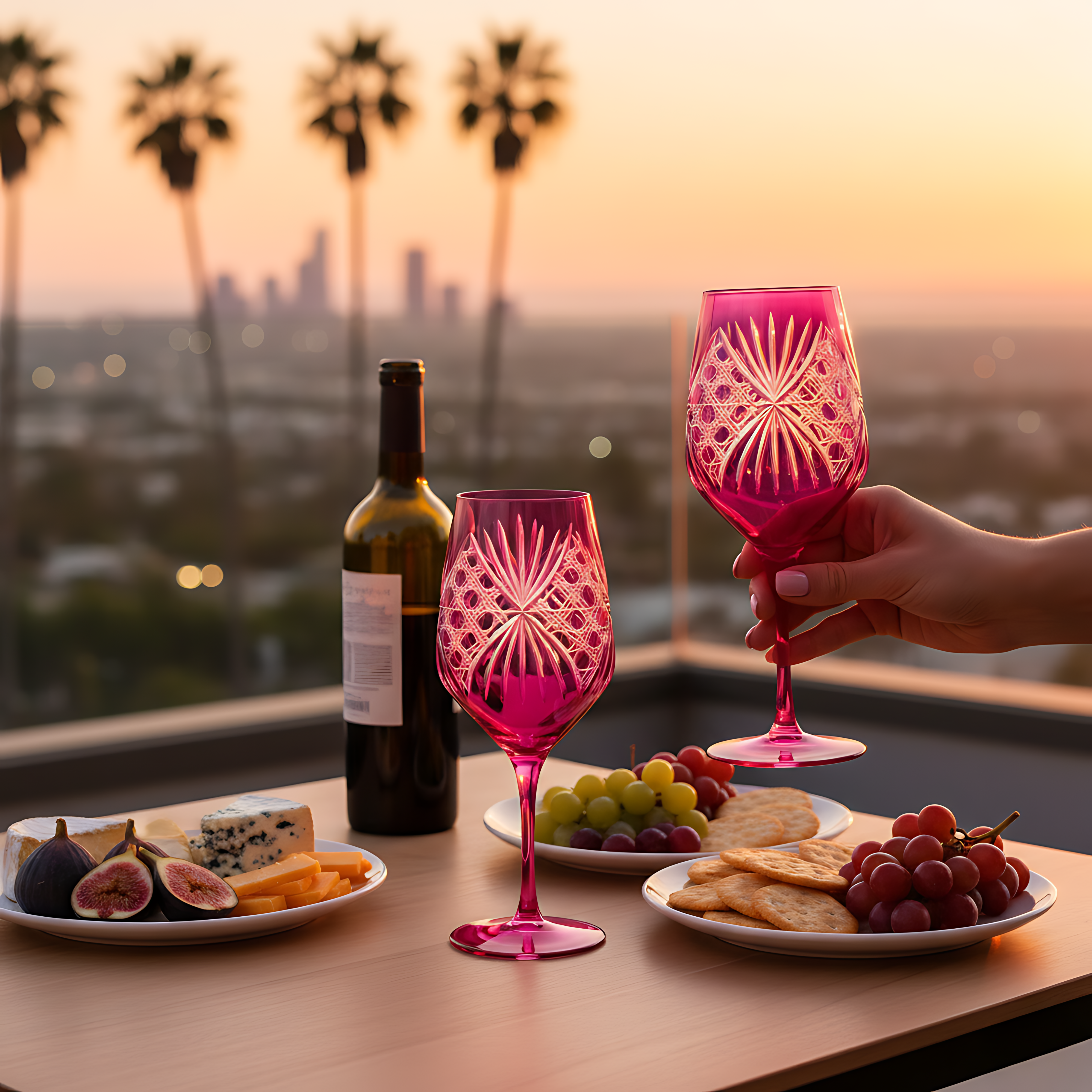 Éclat Wine Glass - Set Of 2 - Margerie Crystal USA