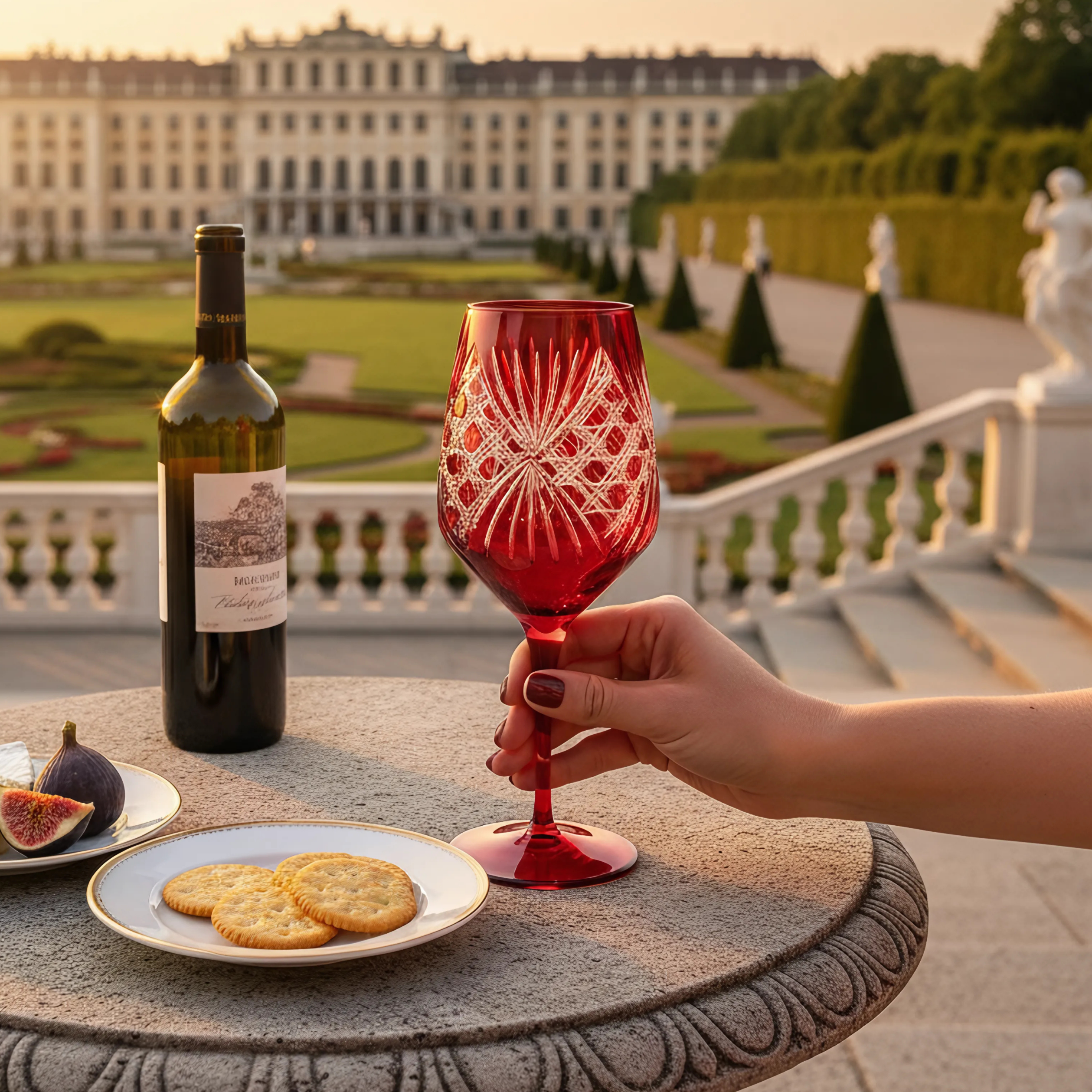 Éclat Wine Glass - Set Of 2 - Margerie Crystal USA