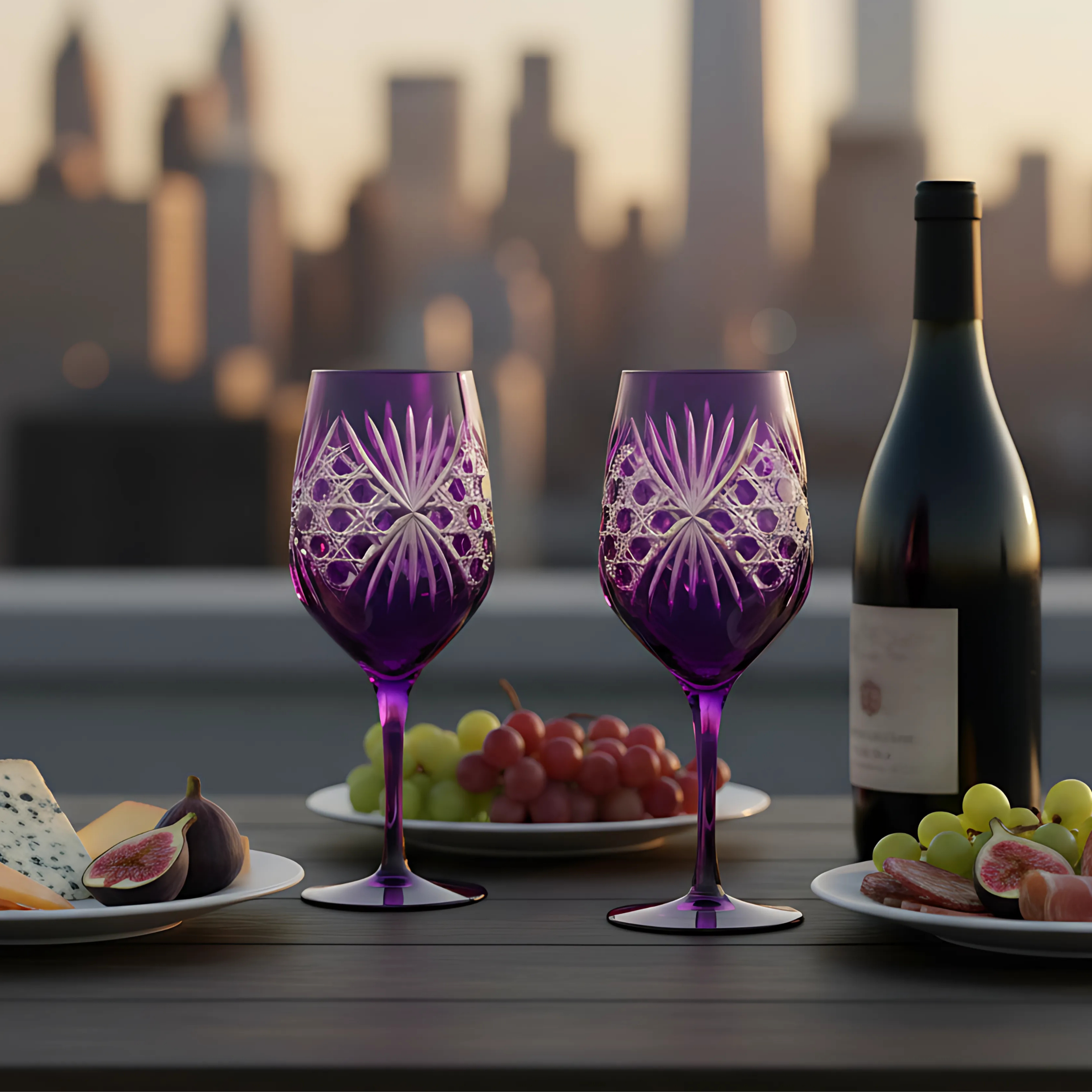 Éclat Wine Glass - Set Of 2 - Margerie Crystal USA