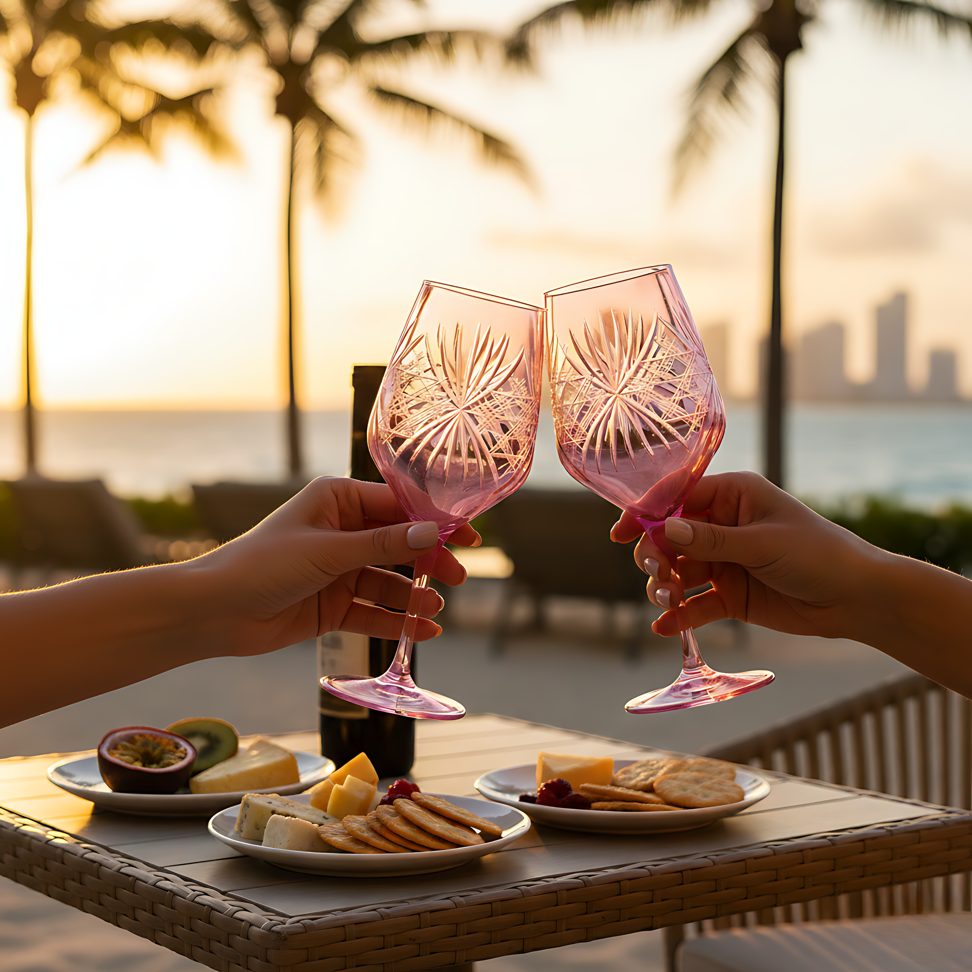 Éclat Wine Glass - Set Of 2 - Margerie Crystal USA