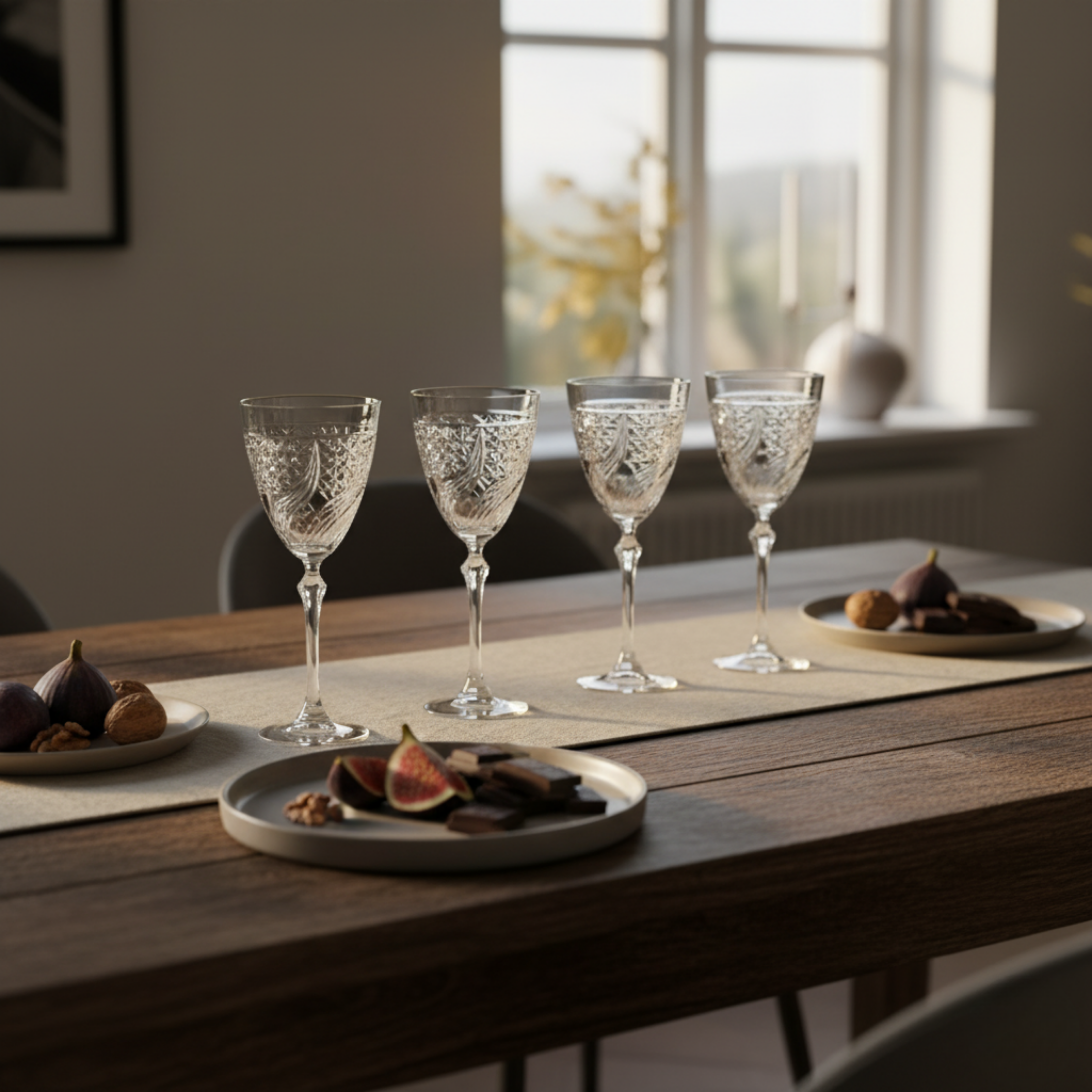 Aurora Wine Glass - Set Of 2 - Margerie Crystal USA