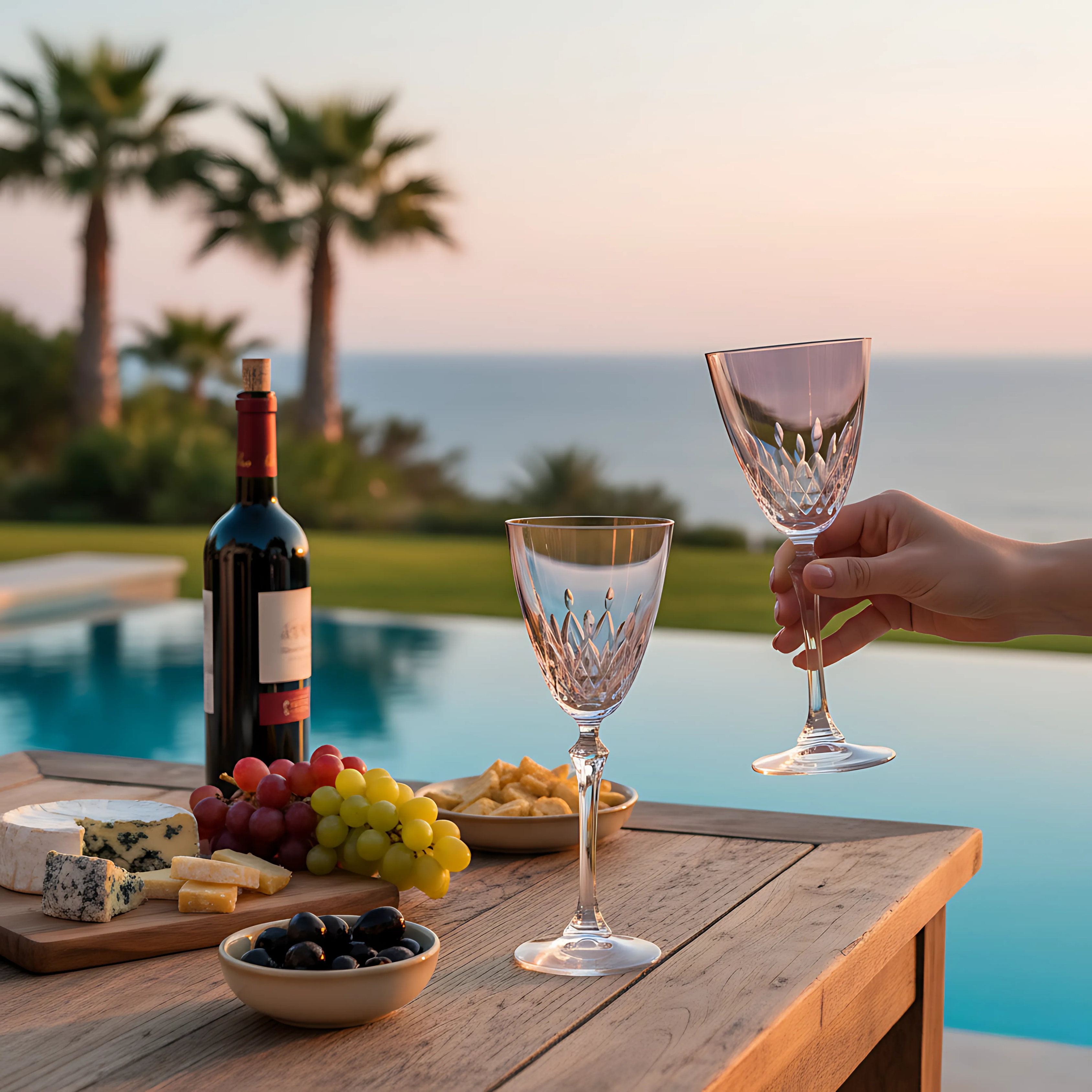 Aria Wine Glass - Set Of 2 - Margerie Crystal USA