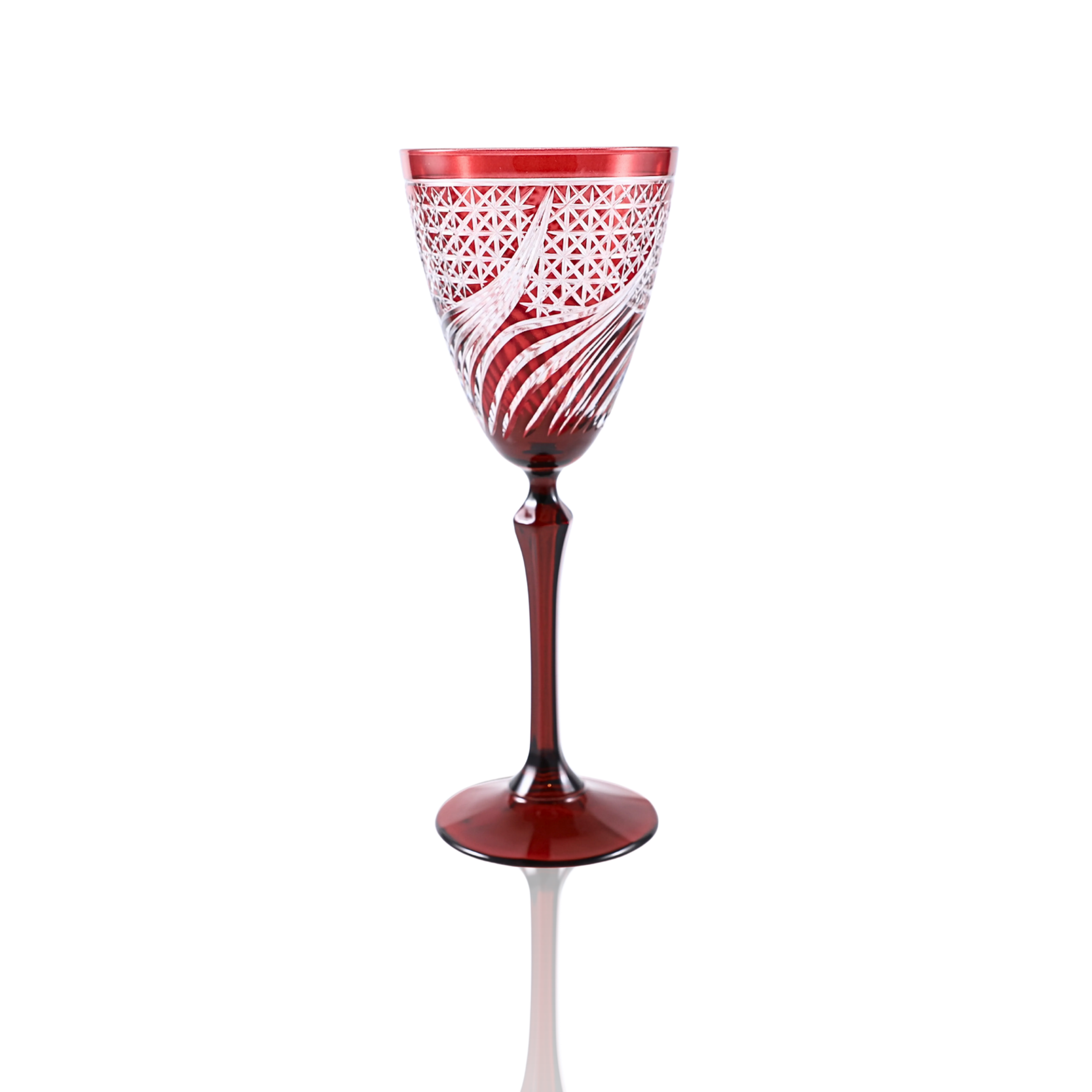 Aurora Wine Glass - Set Of 2 - Margerie Crystal USA